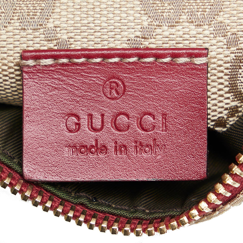 Gucci Pink Canvas Double Pocket Waist Pouch