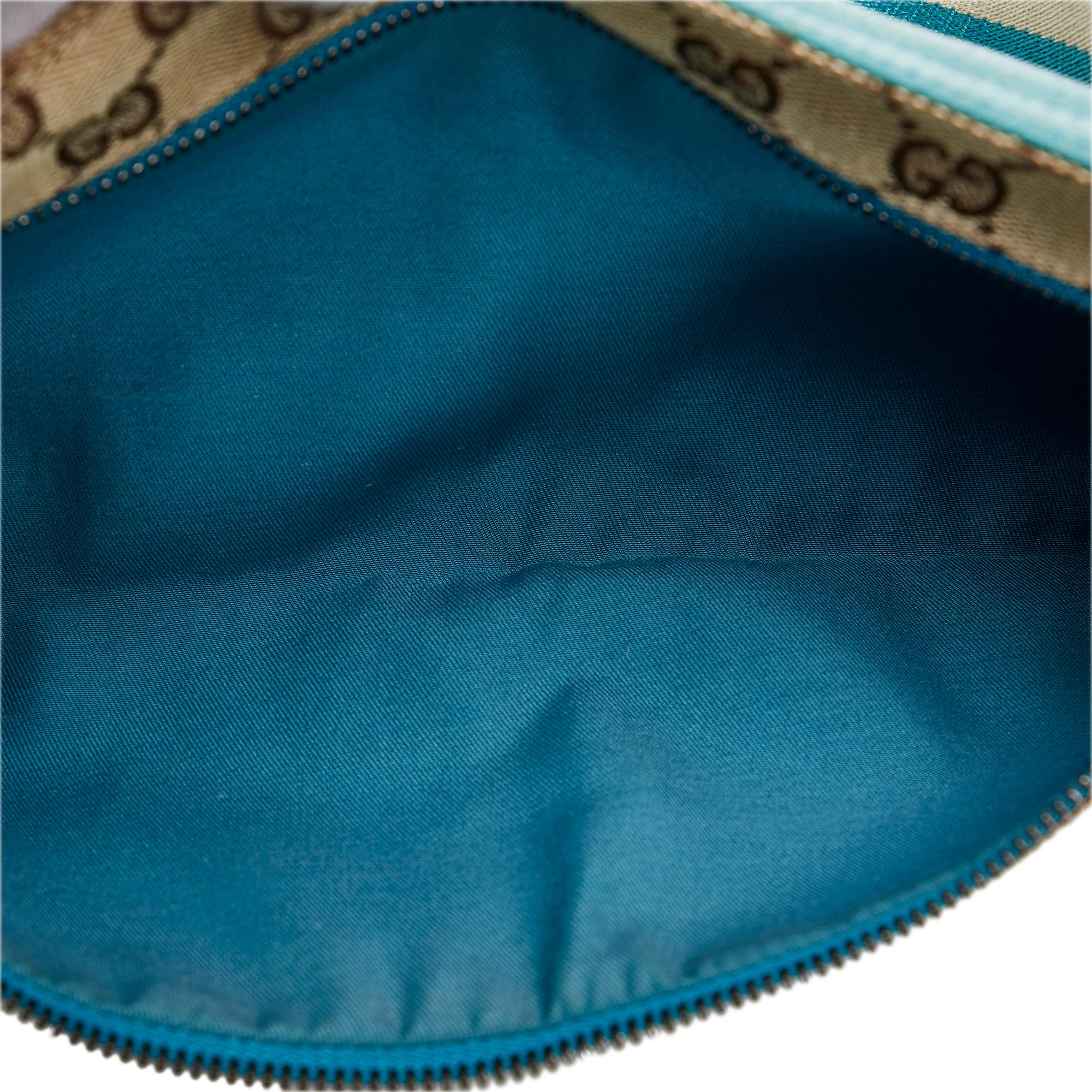 Gucci GG Canvas Web Double Pocket Belt Bag (SHG-fVauzX)