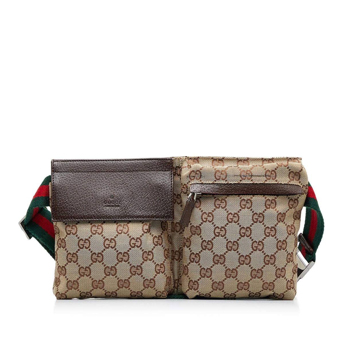 Gucci Vintage Double Belt Bag Gg Canvas #220387G84B Gucci Vintage GG Canvas Double Belt Bag – OLIVER main image 2