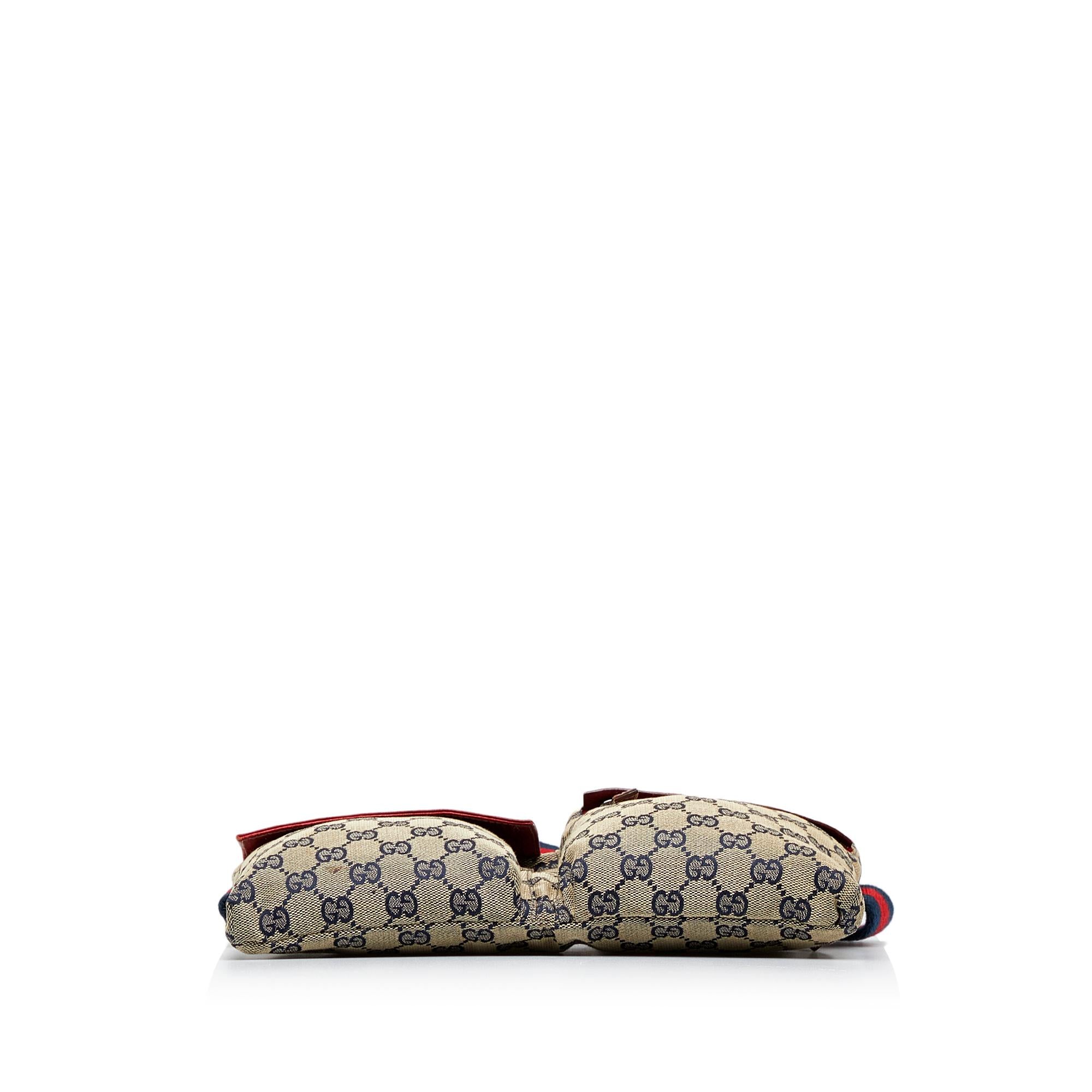 Gucci GG Canvas Web Double Pocket Belt Bag (SHG-HxqmuT)
