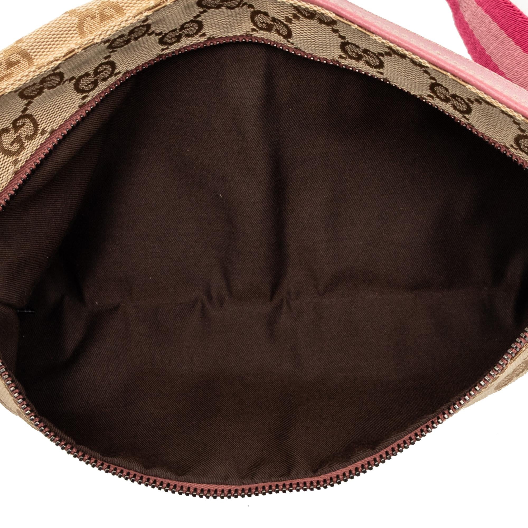 Gucci GG Canvas Web Double Pocket Belt Bag