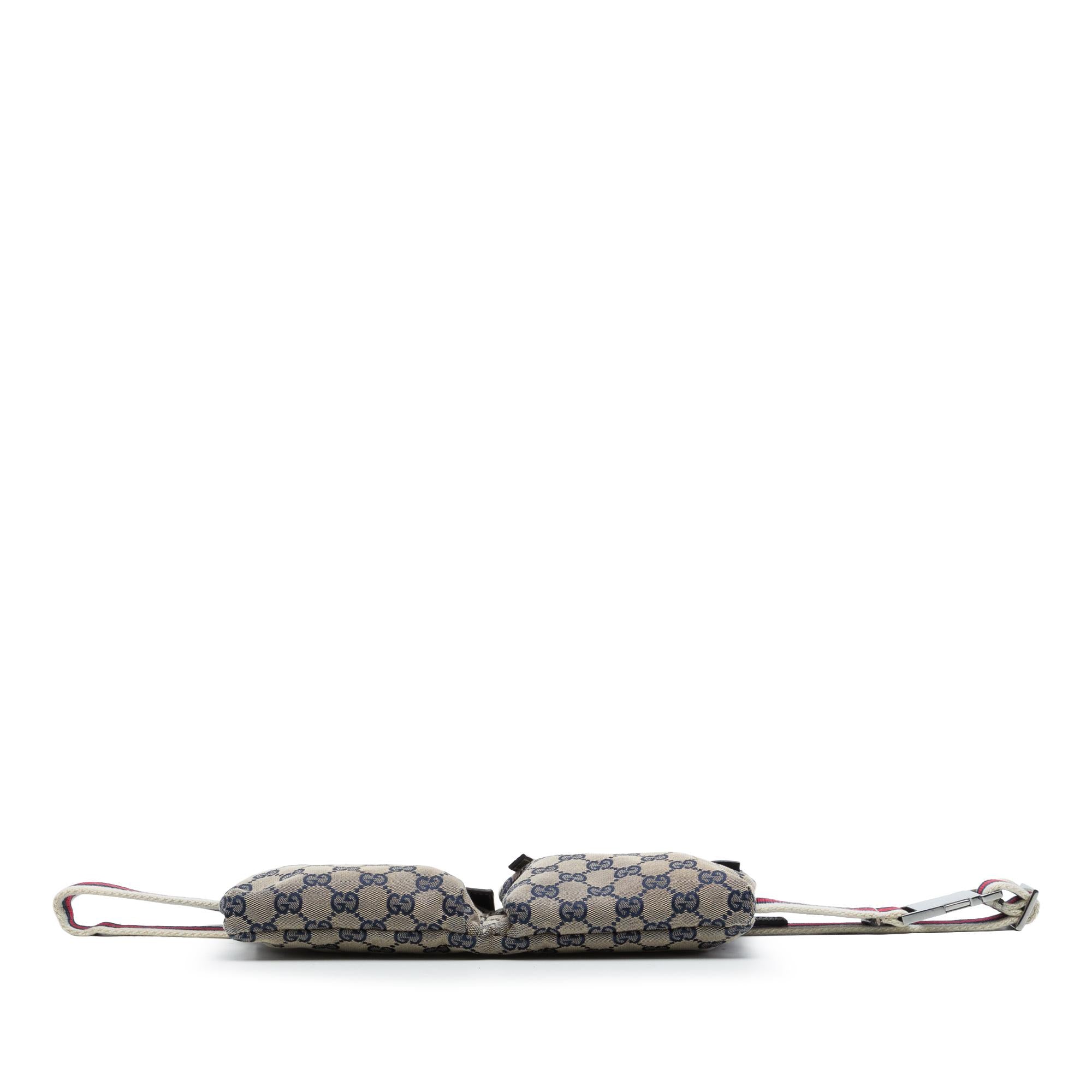 Gucci GG Canvas Web Double Pocket Belt Bag