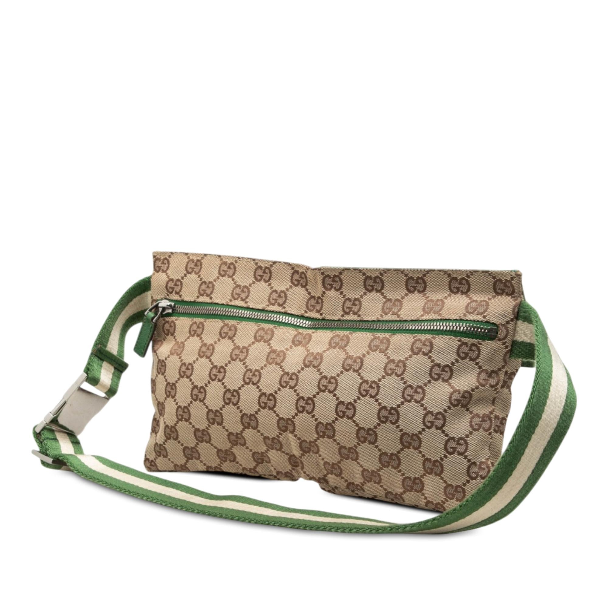 Gucci GG Canvas Web Double Pocket Belt Bag