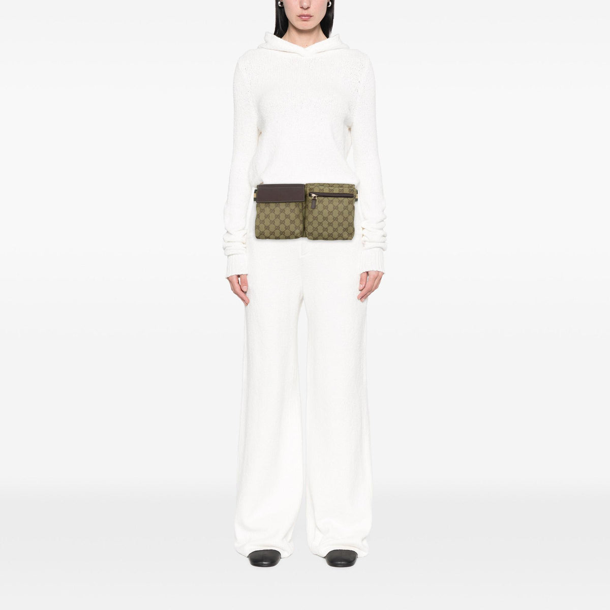 Gucci GG Canvas Web Double Pocket Belt Bag