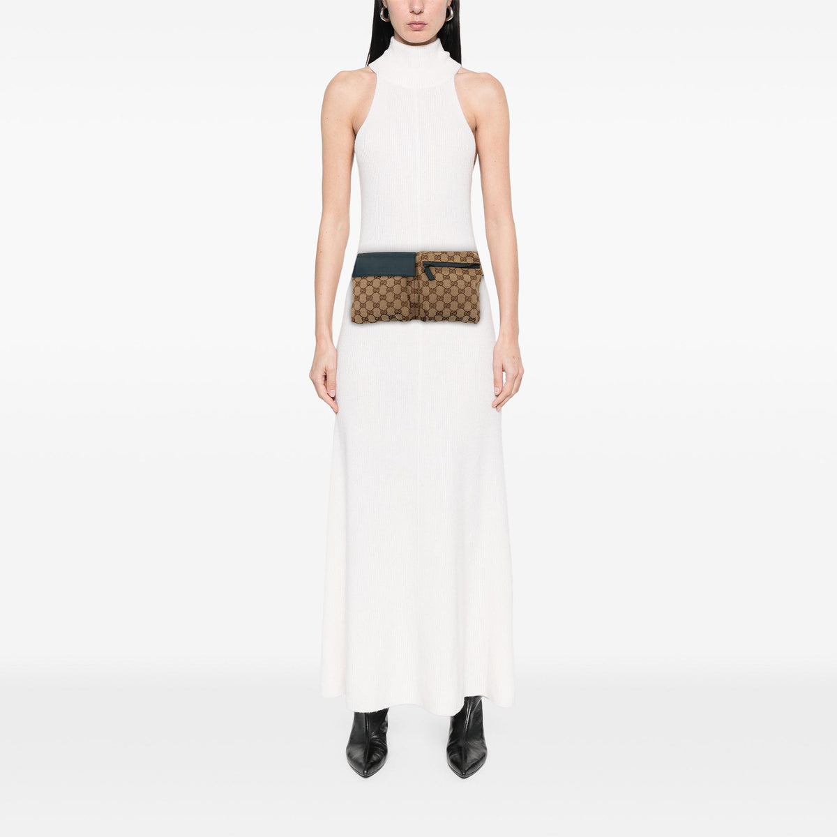 Gucci GG Canvas Web Double Pocket Belt Bag