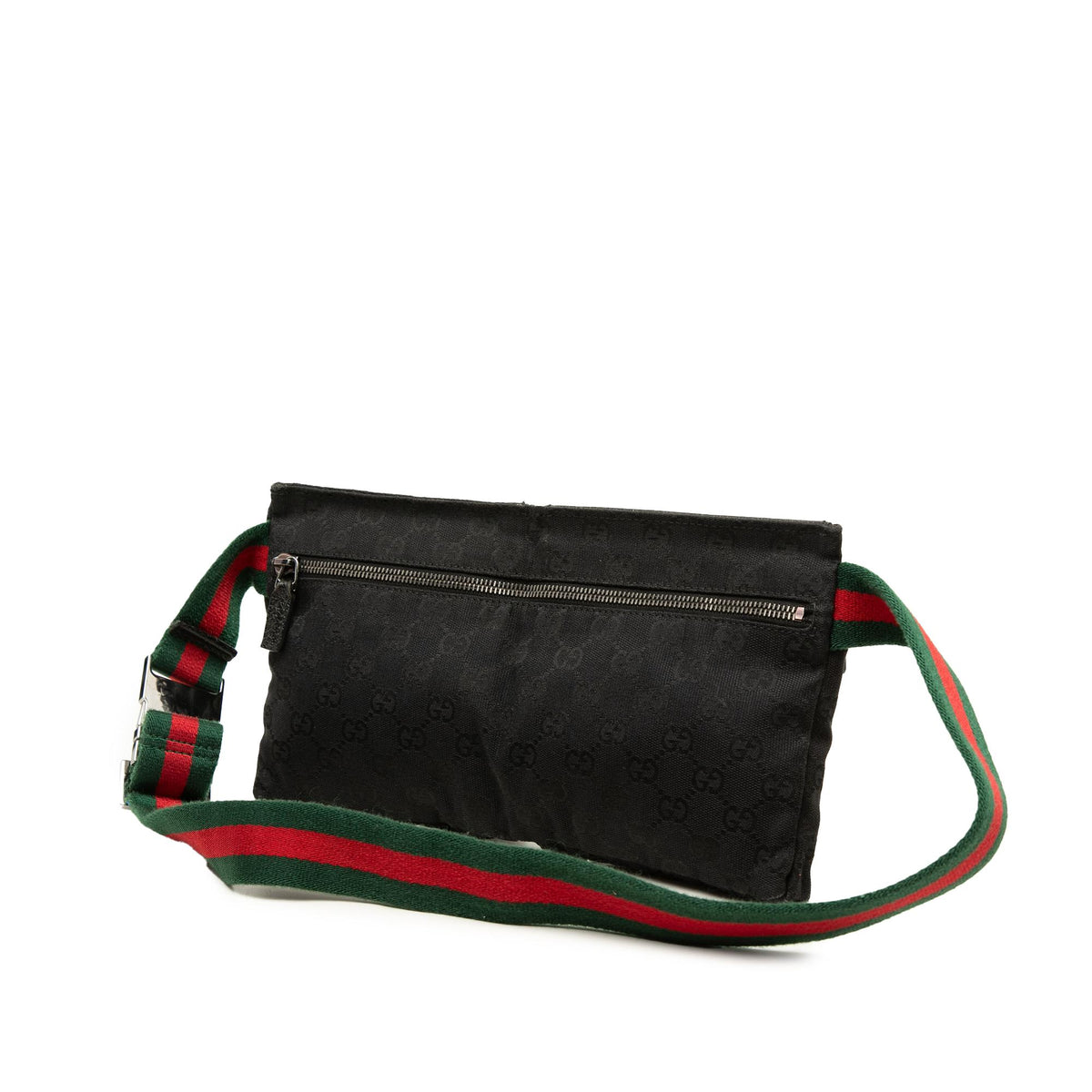 Gucci GG Canvas Web Double Pocket Belt Bag