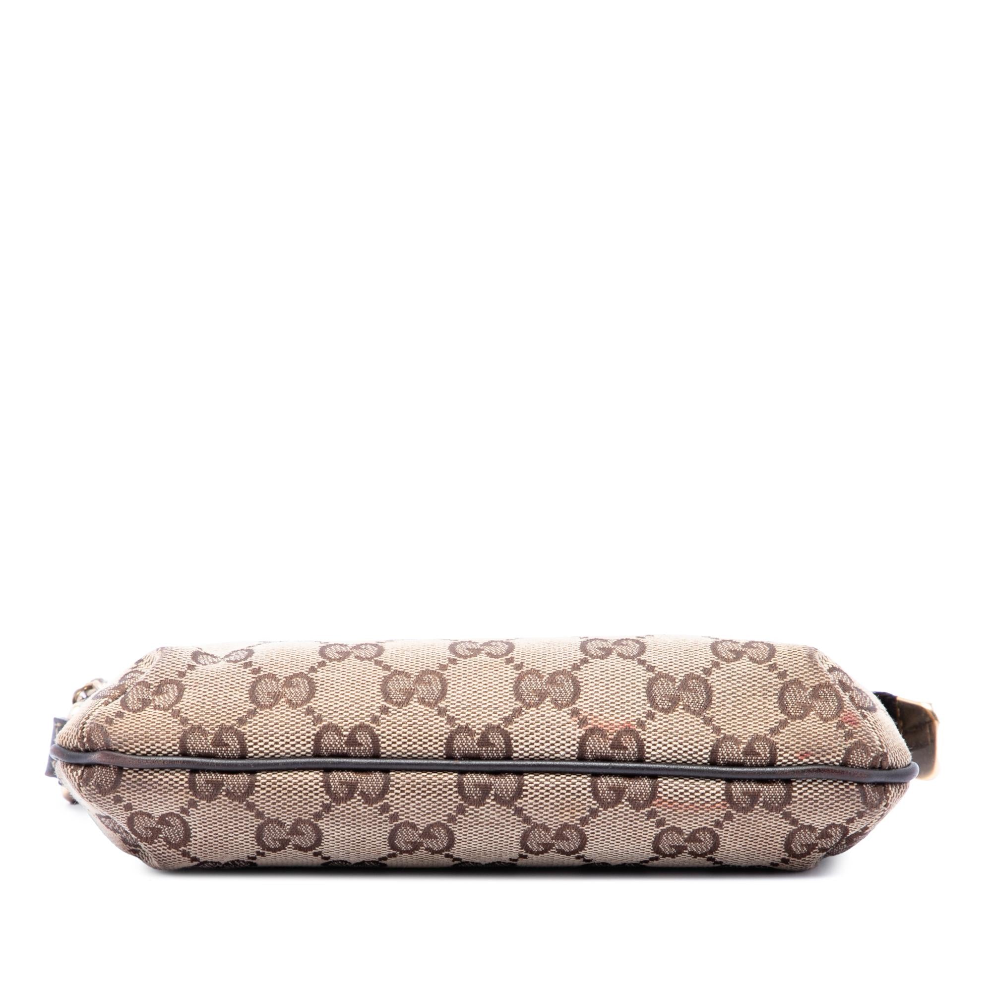 Gucci GG Canvas Web Jolicoeur Wristlet Pouch