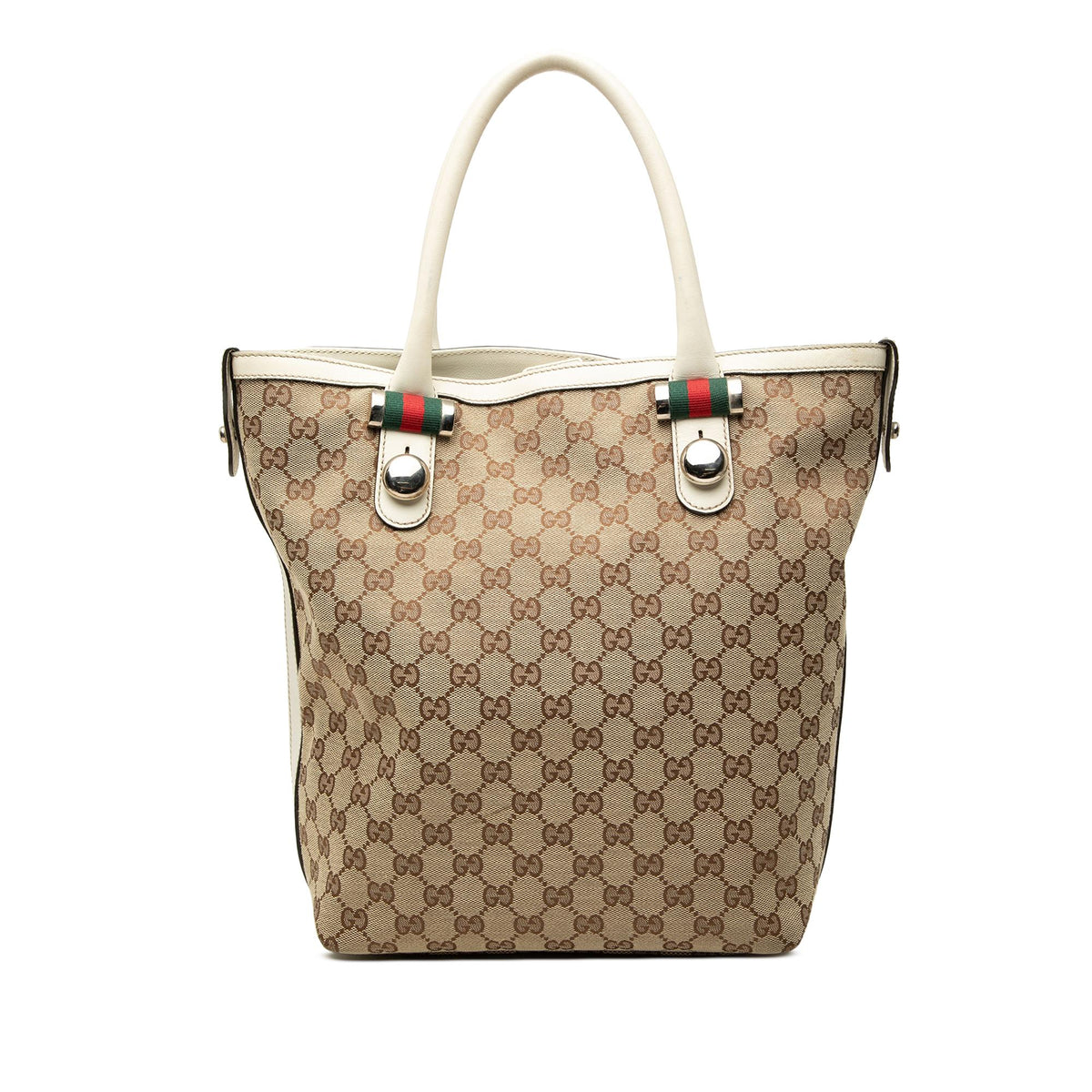 Gucci GG Canvas Web Match Ball Tote