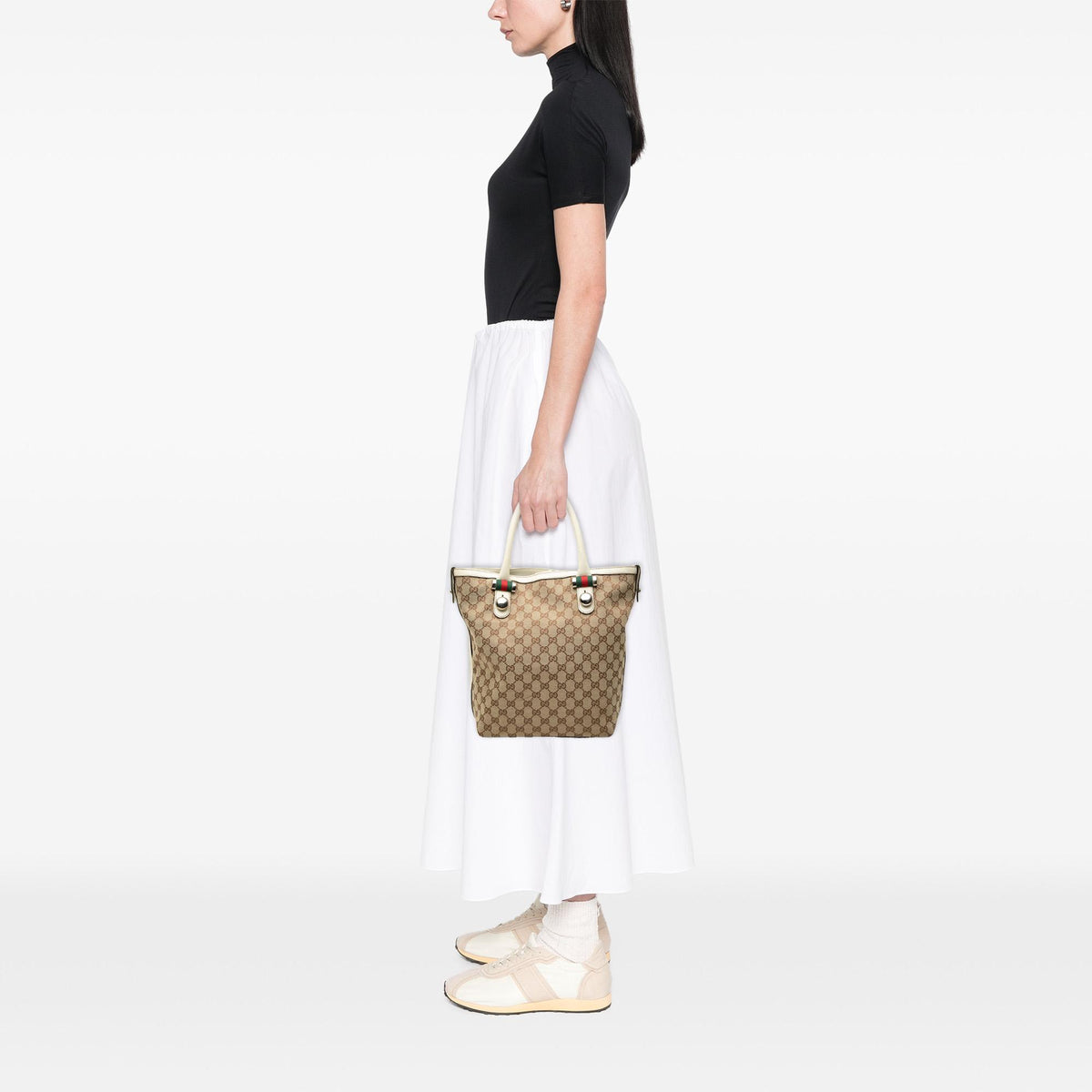 Gucci GG Canvas Web Match Ball Tote