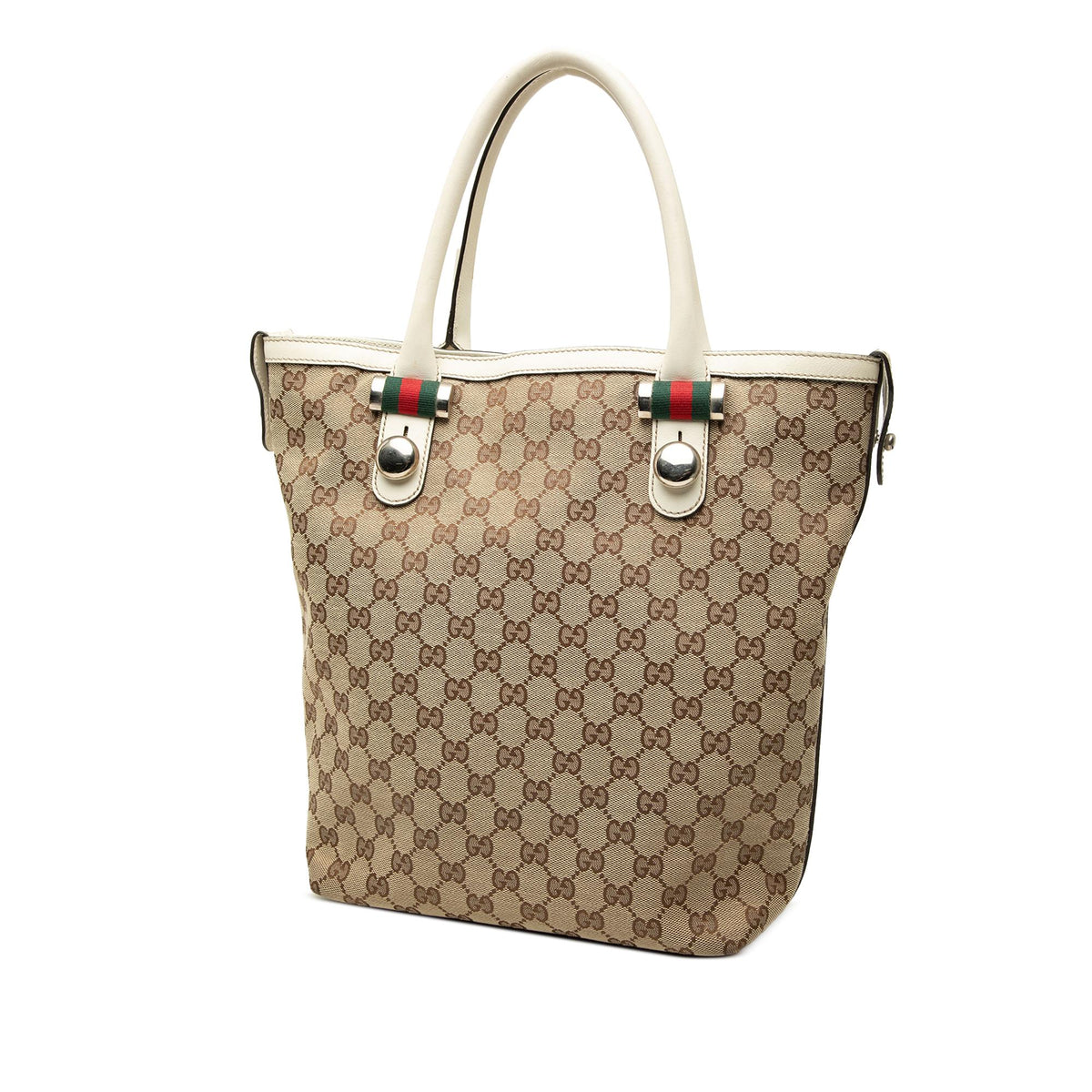 Gucci GG Canvas Web Match Ball Tote