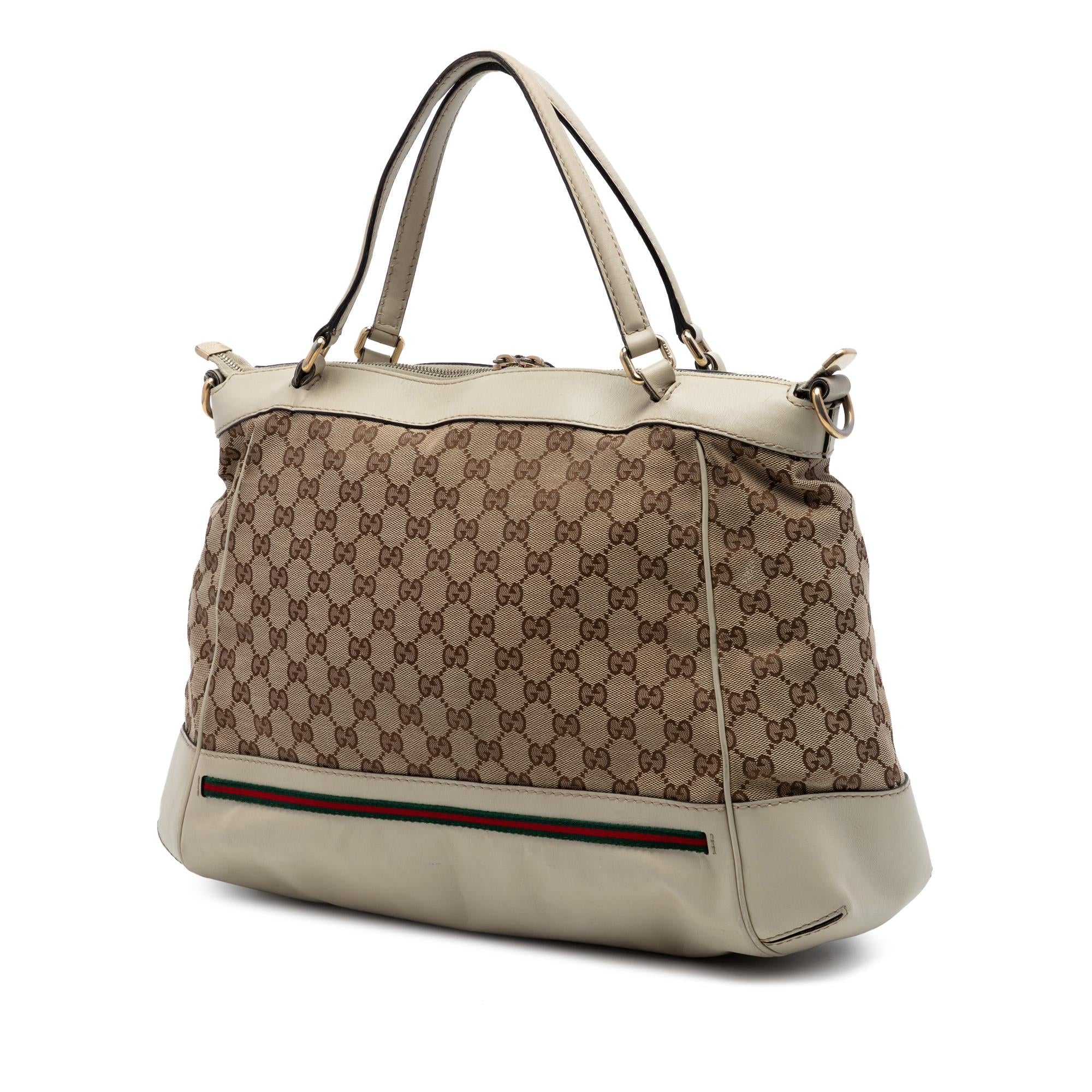 Gucci GG Canvas Web Mayfair Satchel