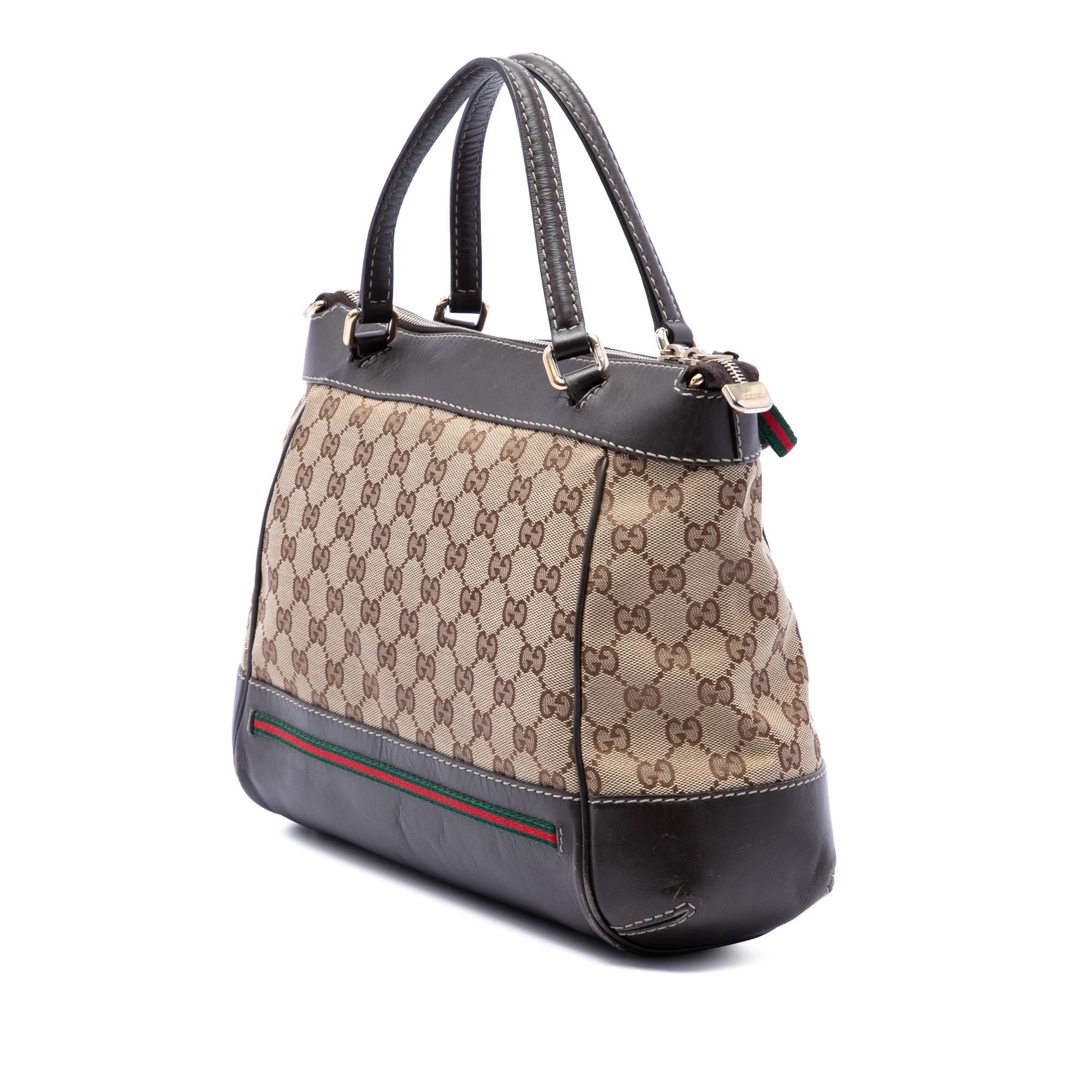 Gucci GG Canvas Web Mayfair Satchel