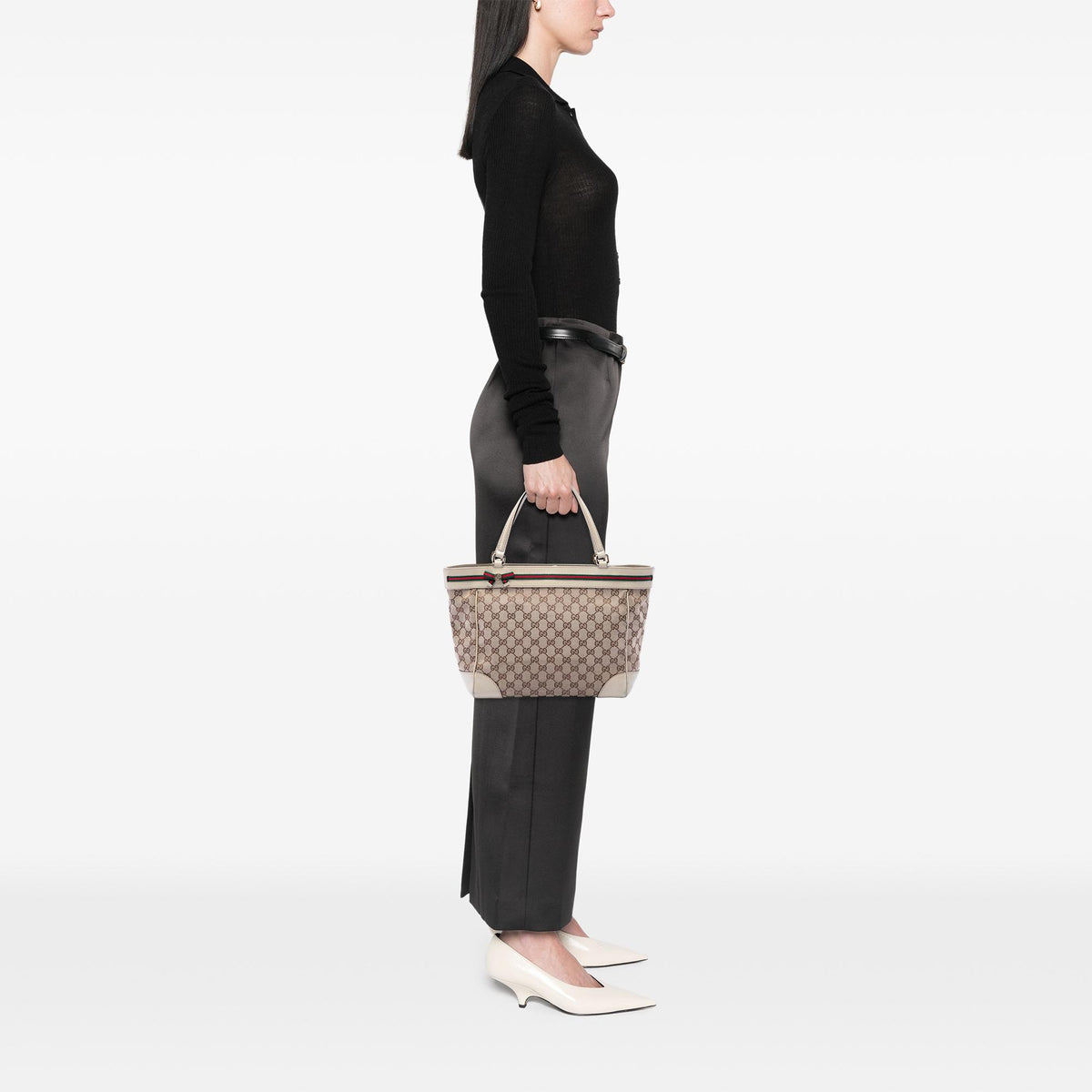 Gucci GG Canvas Web Mayfair Tote