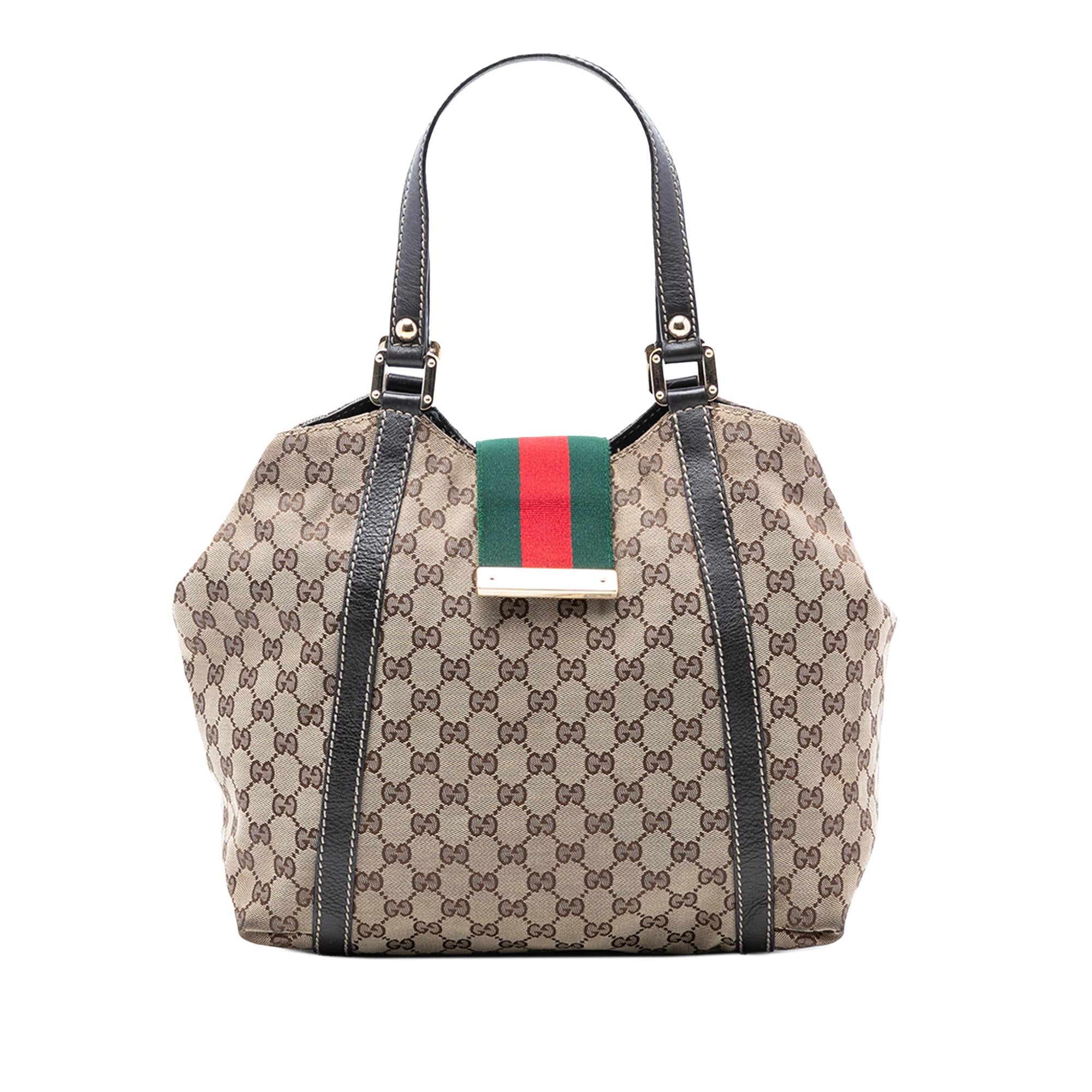 Gucci GG Canvas Web New Ladies Tote