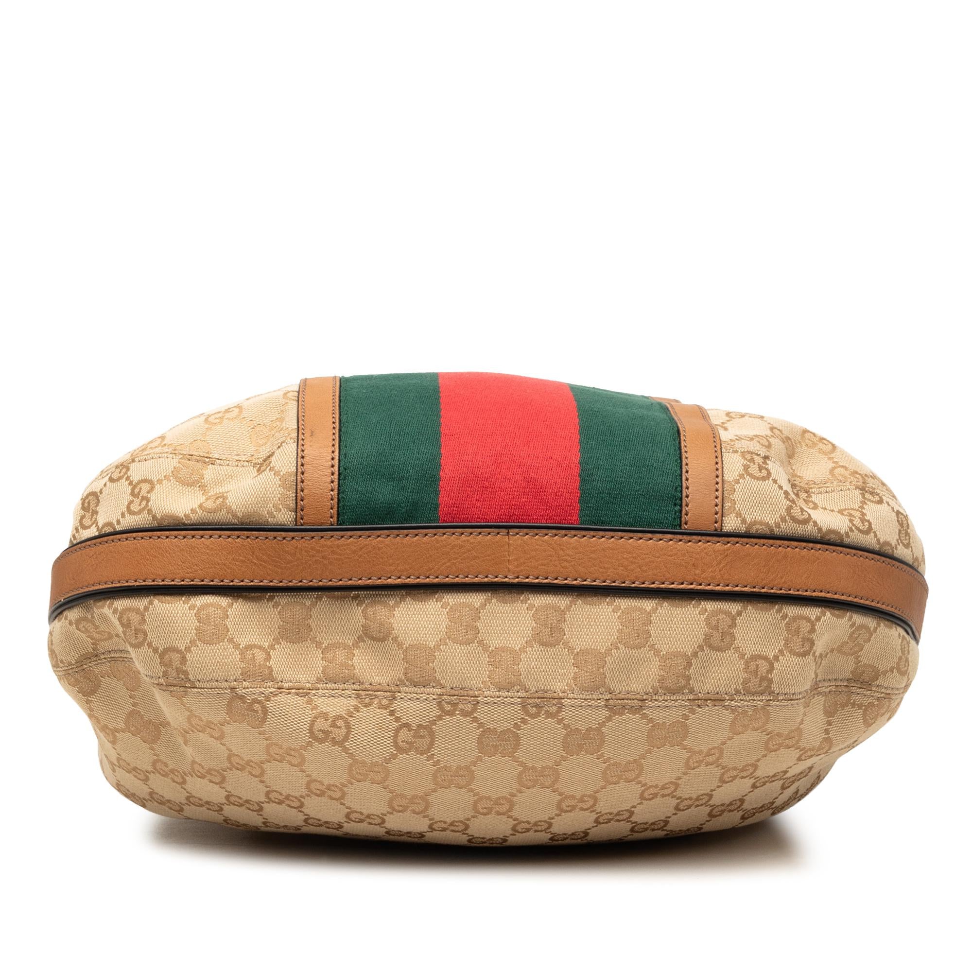 Gucci GG Canvas Web Rania Drawstring Hobo