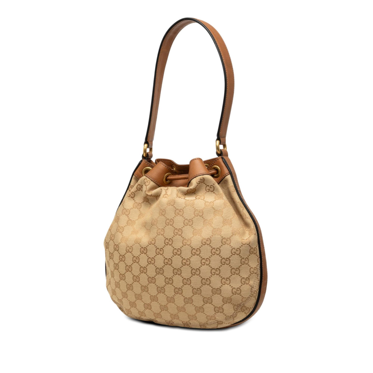 Gucci GG Canvas Web Rania Drawstring Hobo