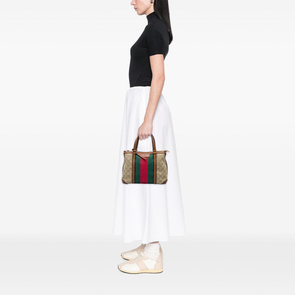 Gucci GG Canvas Web Rania Top Handle Bag