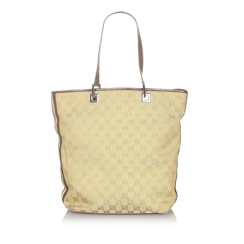 Gucci GG Canvas Web Tote Bag (SHG-Rqzn4l)