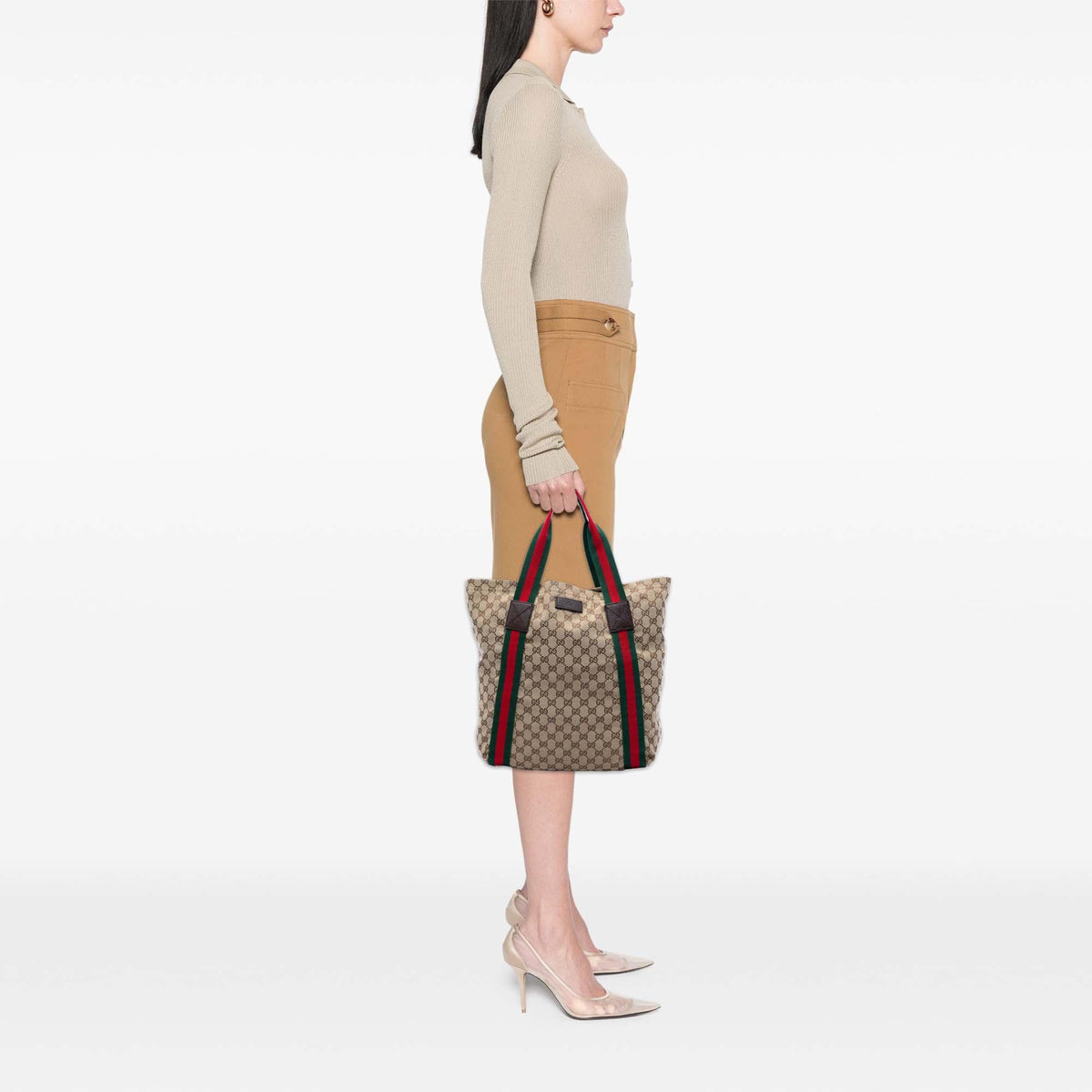 Gucci GG Canvas Web Tote