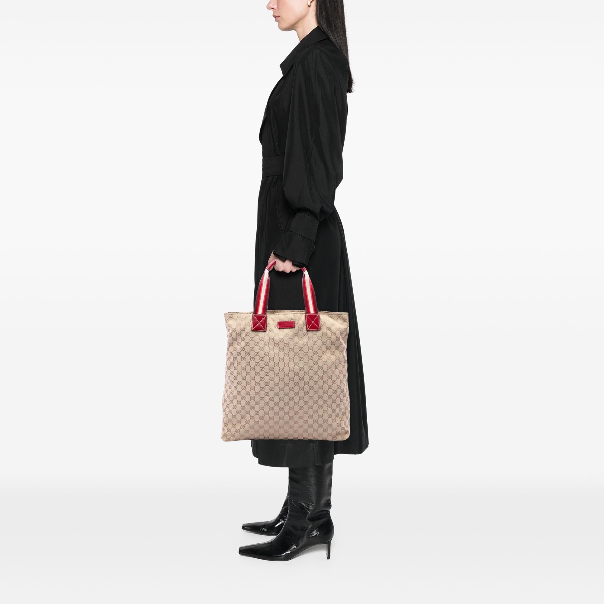 Gucci GG Canvas Web Vertical Tote