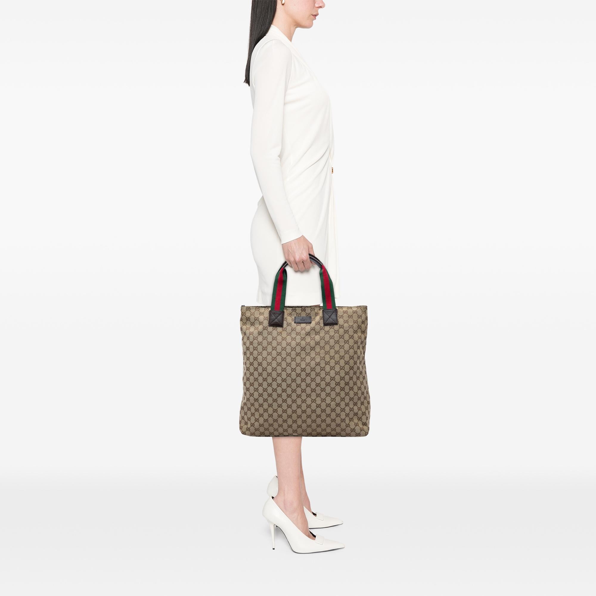 Gucci GG Canvas Web Vertical Tote