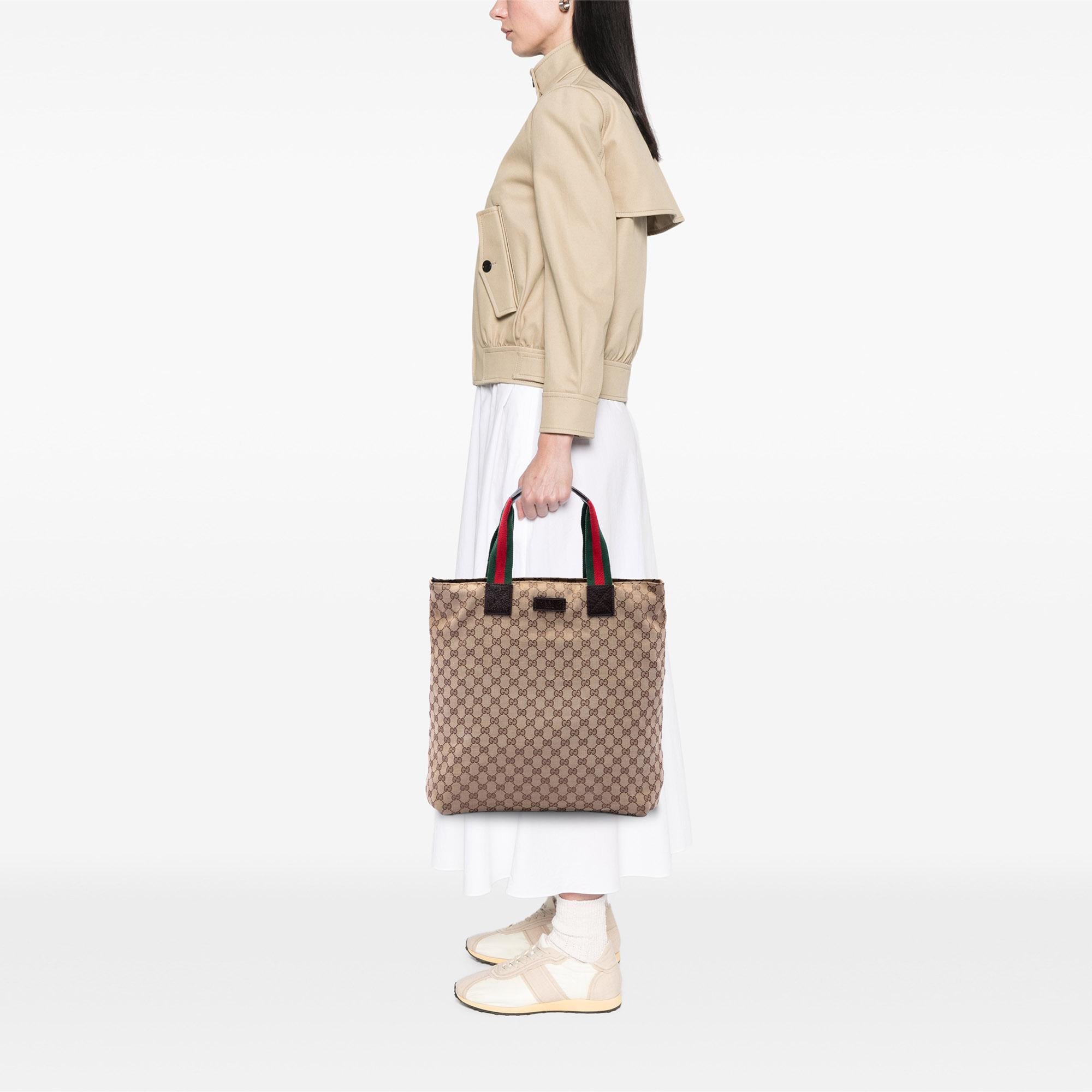 Gucci GG Canvas Web Vertical Tote