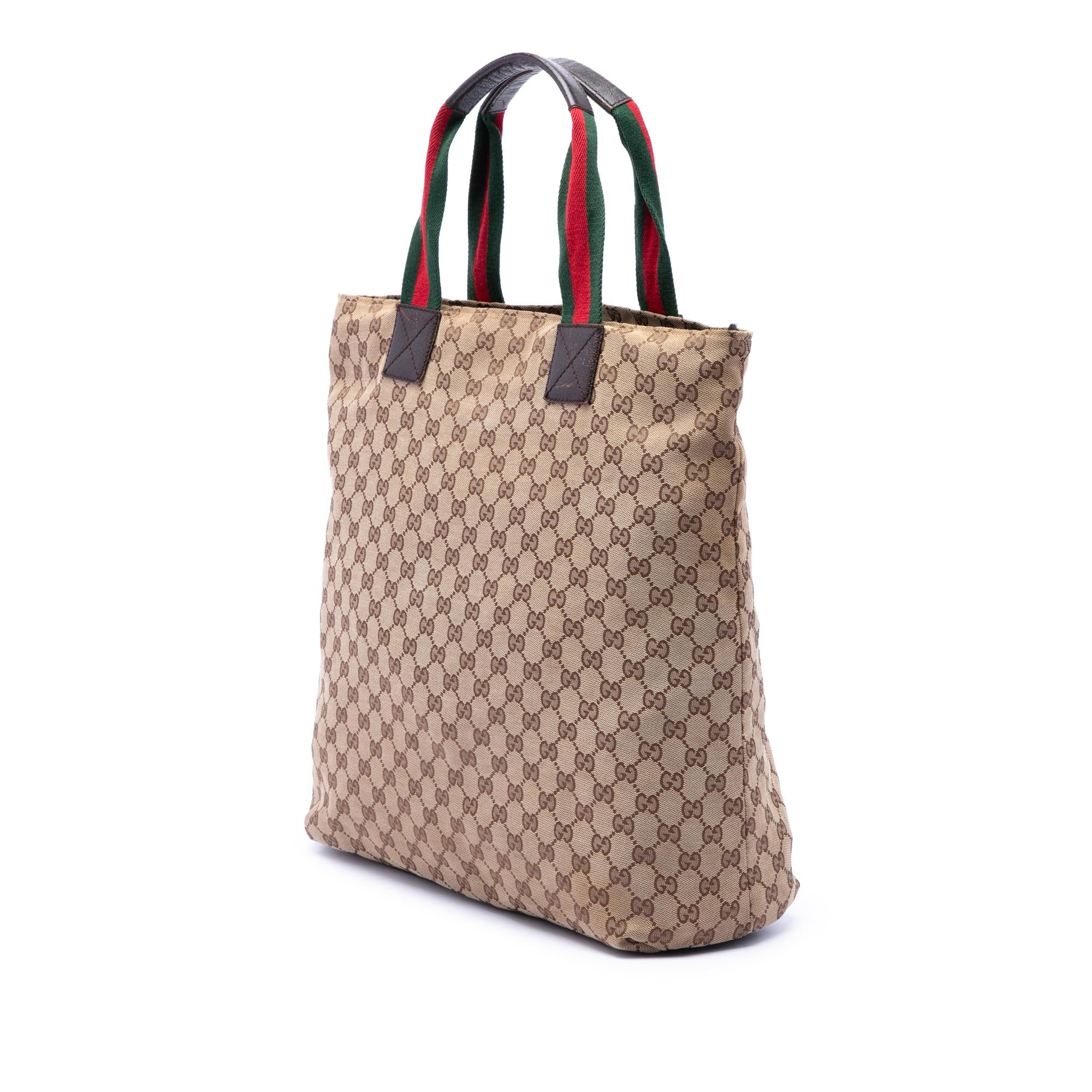 Gucci GG Canvas Web Vertical Tote