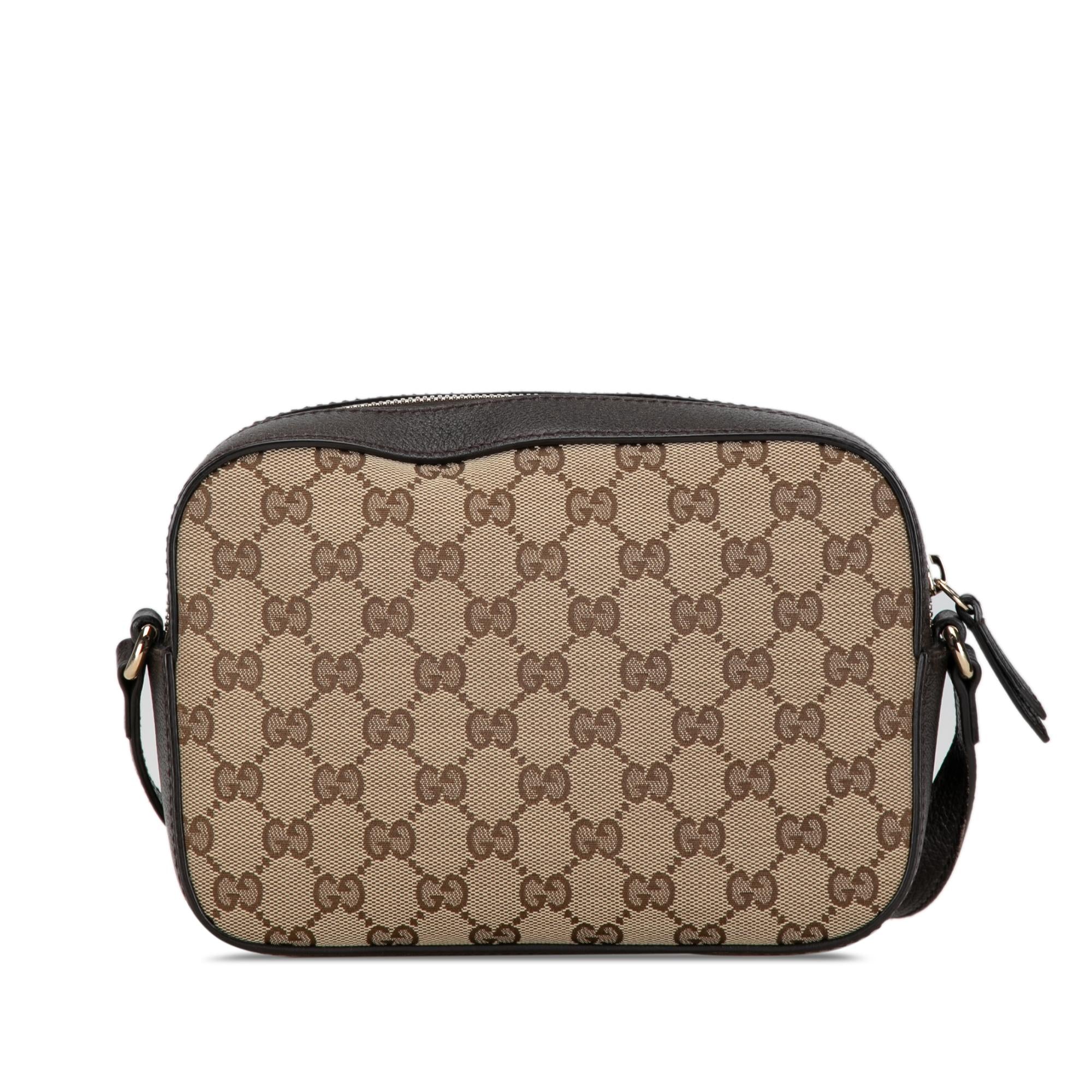 Gucci GG Canvas Webby Bee Crossbody (SHG-5e2Nmh)