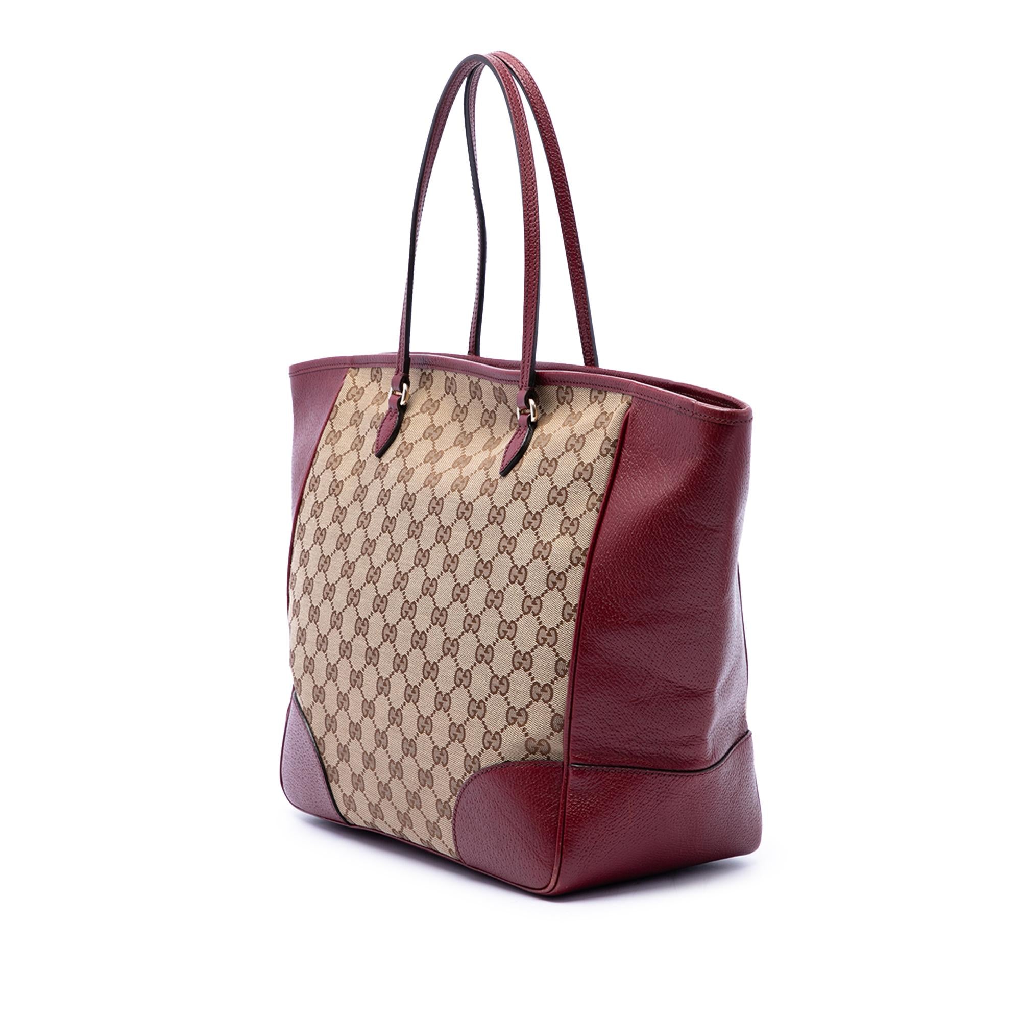 Gucci GG Canvas and Calfskin Bree Tote