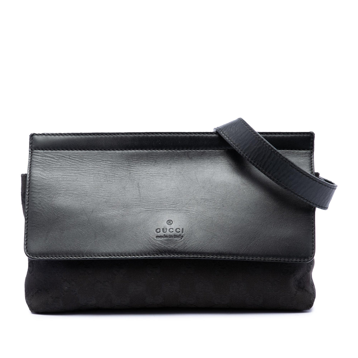 Gucci GG Canvas and Leather Web Belt Bag