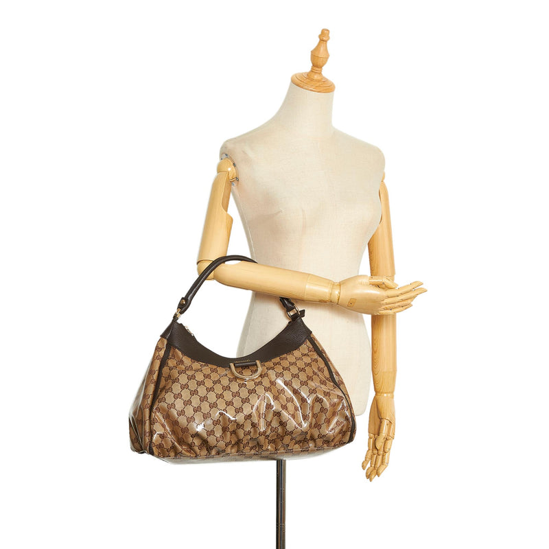 Gucci GG Crystal Abbey D Ring Hobo Bag SHG oEuFWn LuxeDH