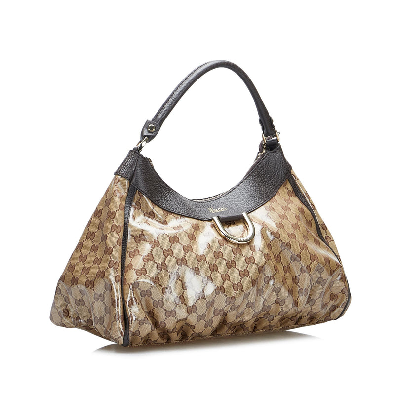Gucci GG Crystal Abbey D-Ring Hobo Bag (SHG-oEuFWn) – LuxeDH