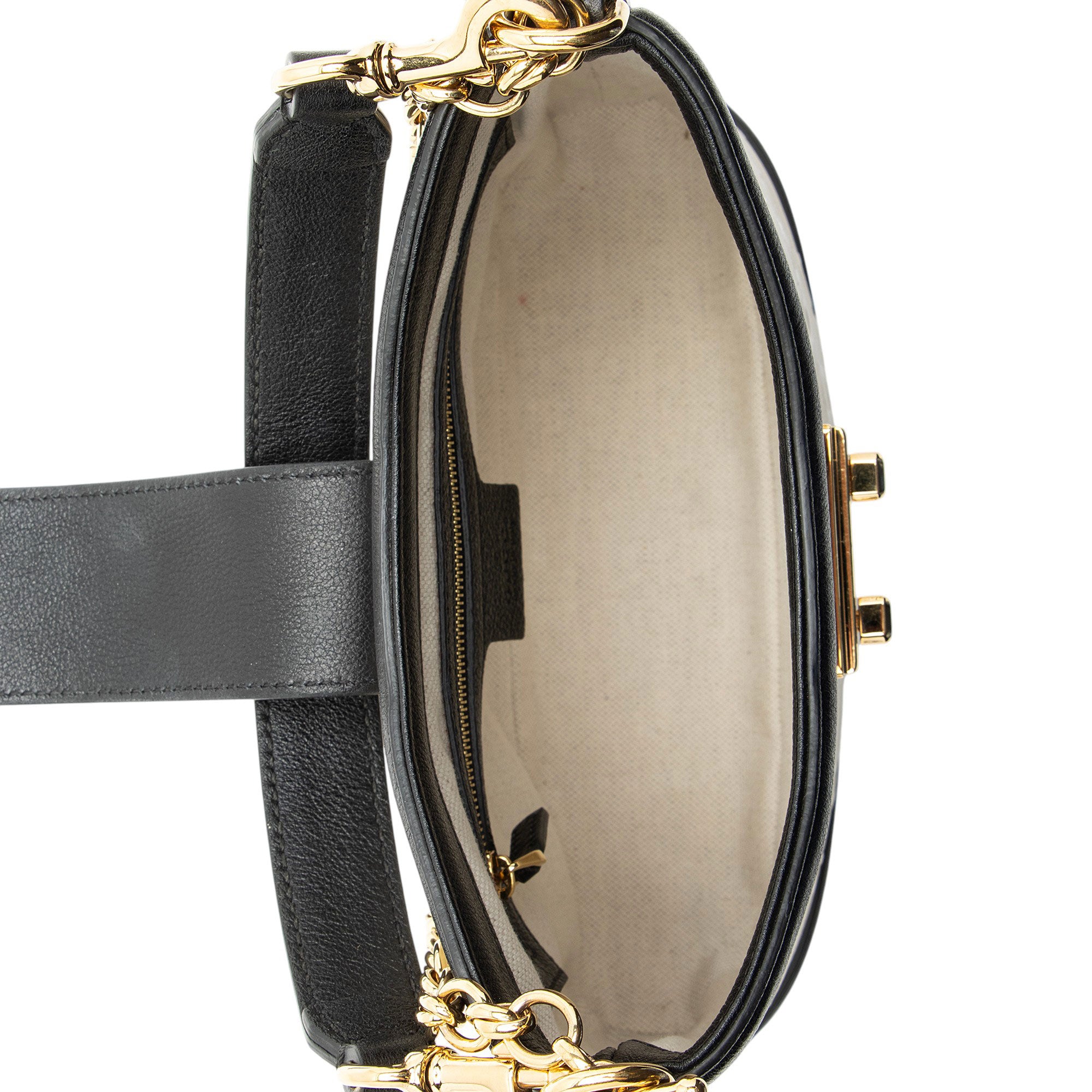 Gucci GG Debossed Leather Wonka Chain Shoulder Bag
