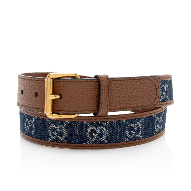 Gucci GG Denim Belt Size 36 92 SHF SmmPsH LuxeDH