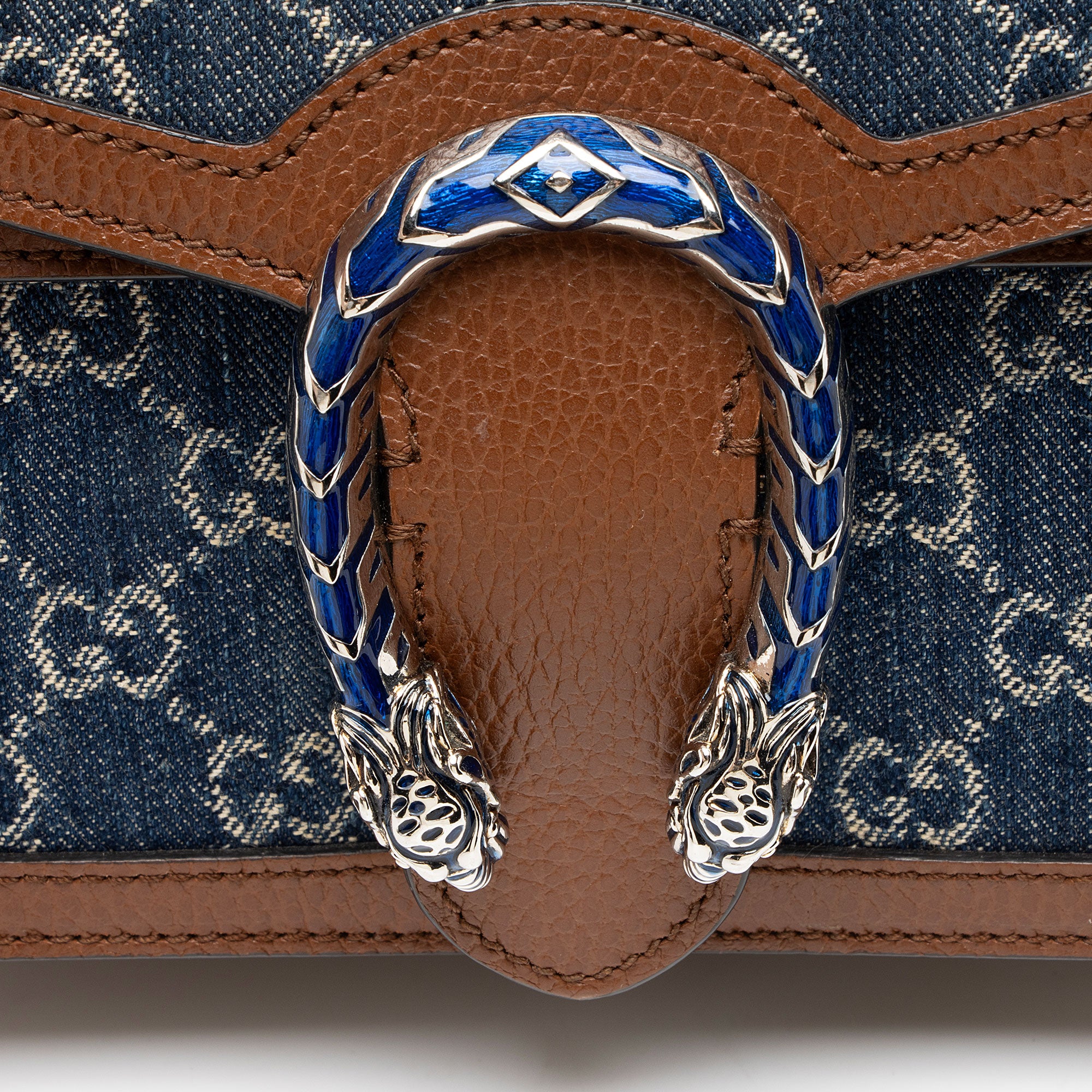 Gucci GG Denim Dionysus Medium Shoulder Bag