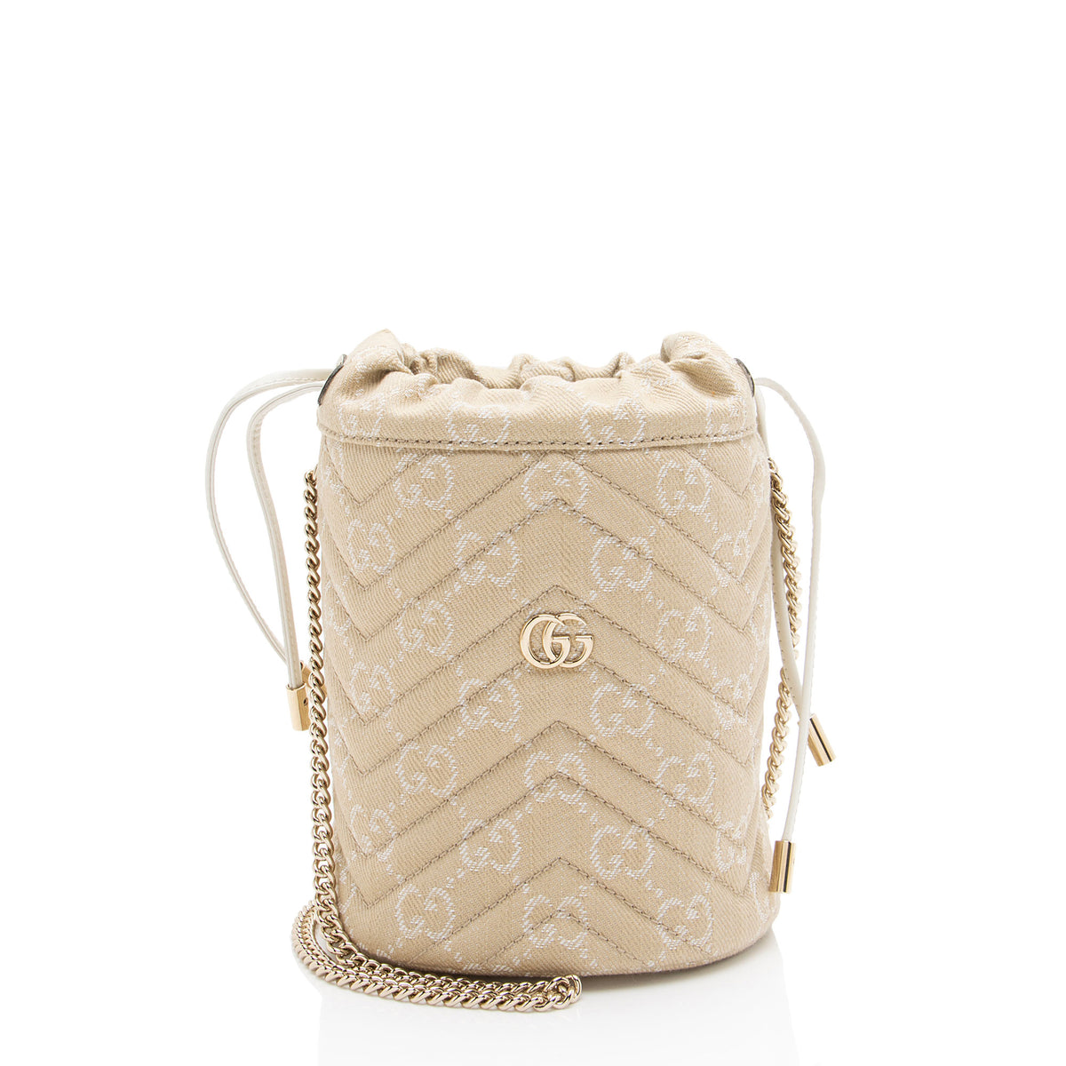 Gucci GG Denim GG Marmont Mini Bucket Bag