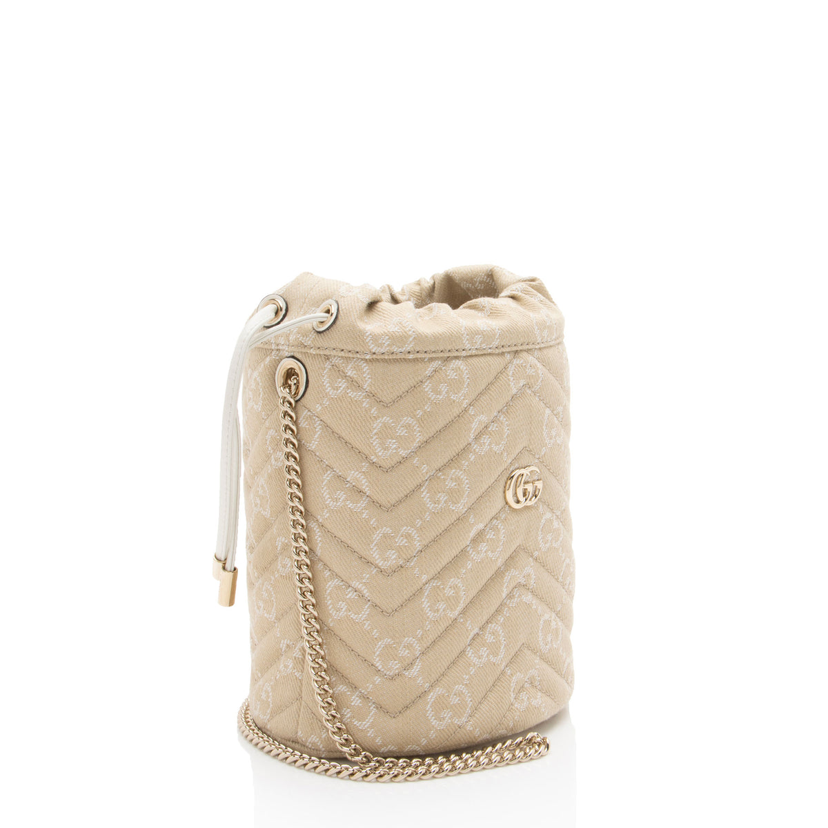 Gucci GG Denim GG Marmont Mini Bucket Bag