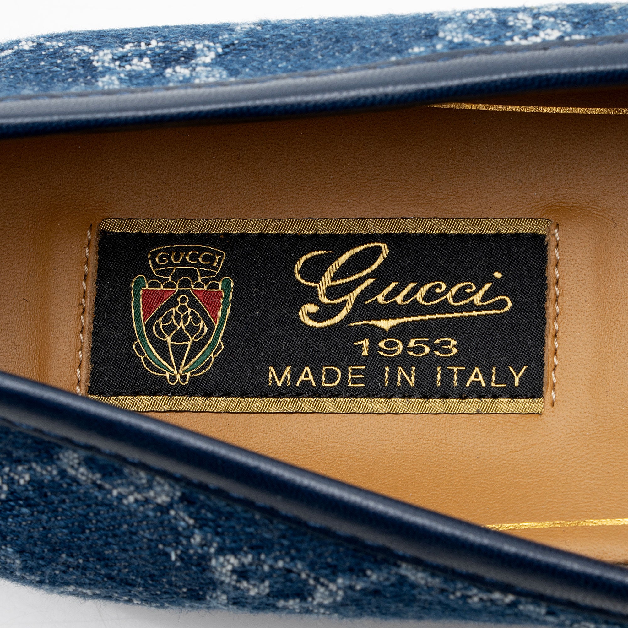 Gucci GG Denim Horsebit 1953 Loafers - Size 8 / 38