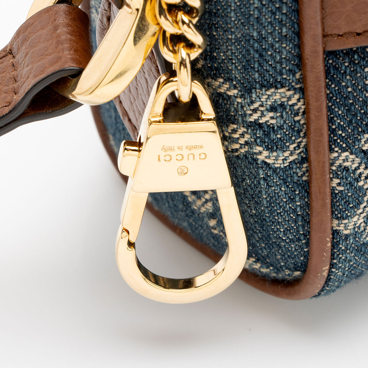 Gucci GG Denim Ophidia Mini Shoulder Bag