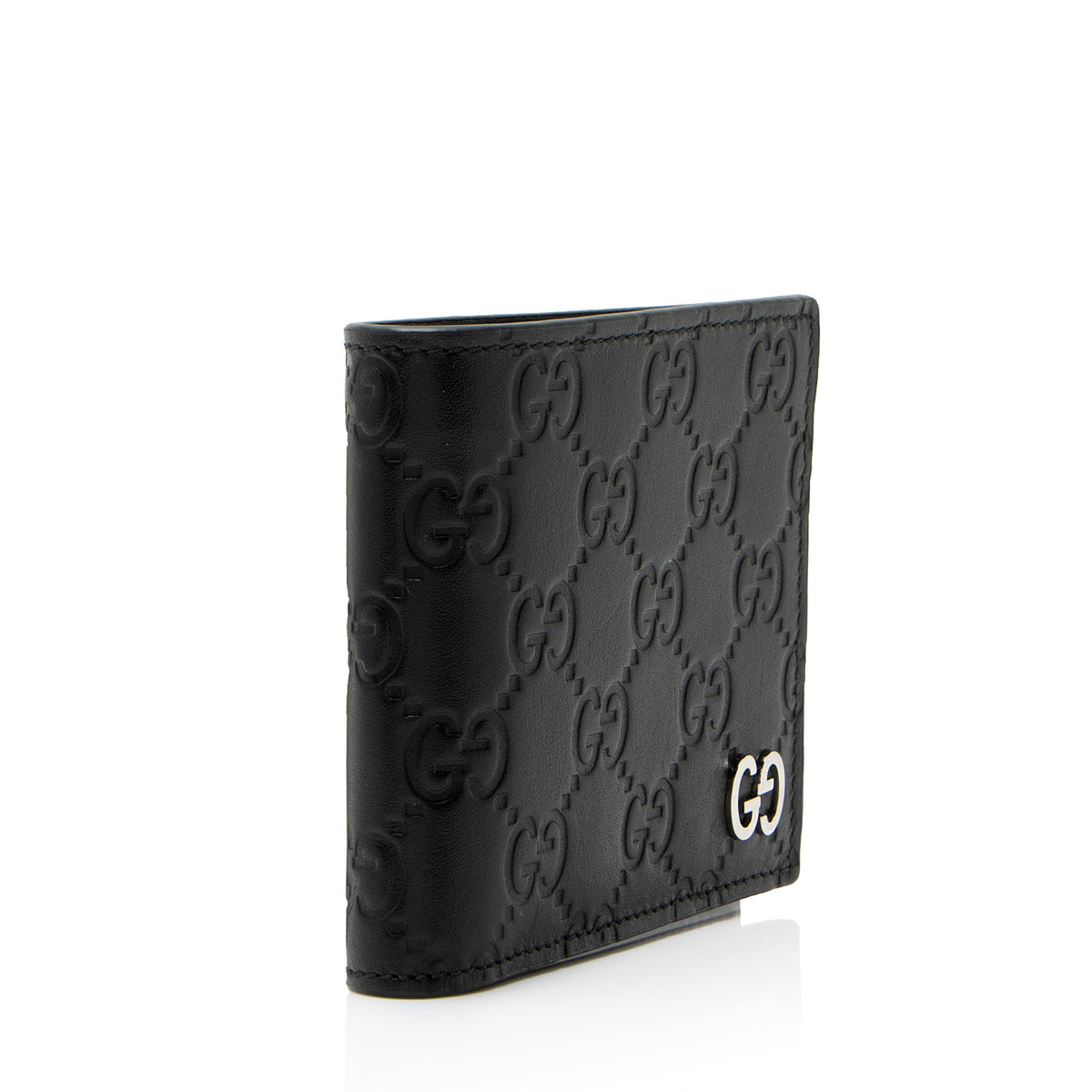 Gucci GG Embossed Silver Bifold Wallet
