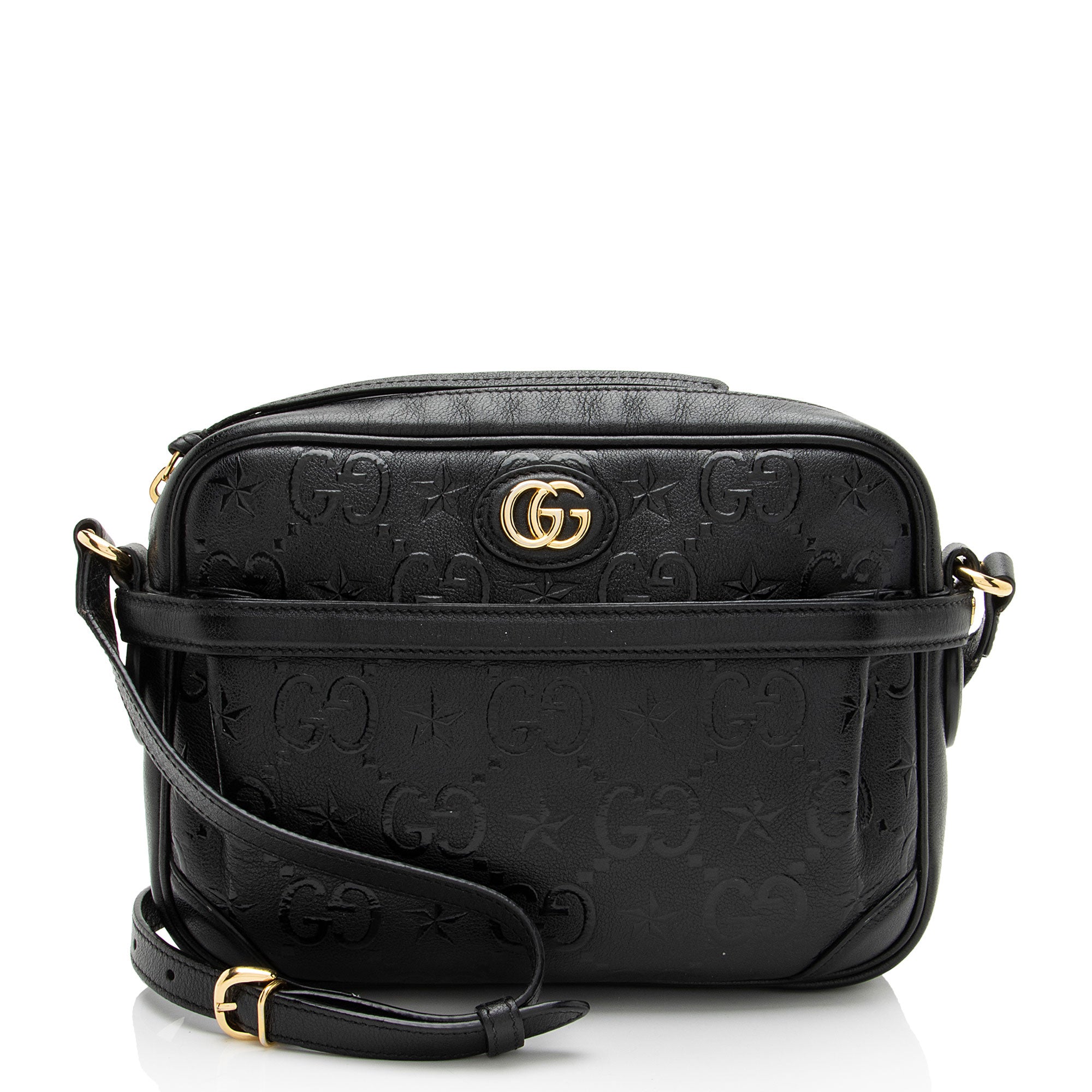 Gucci GG Leather Star Shoulder Bag