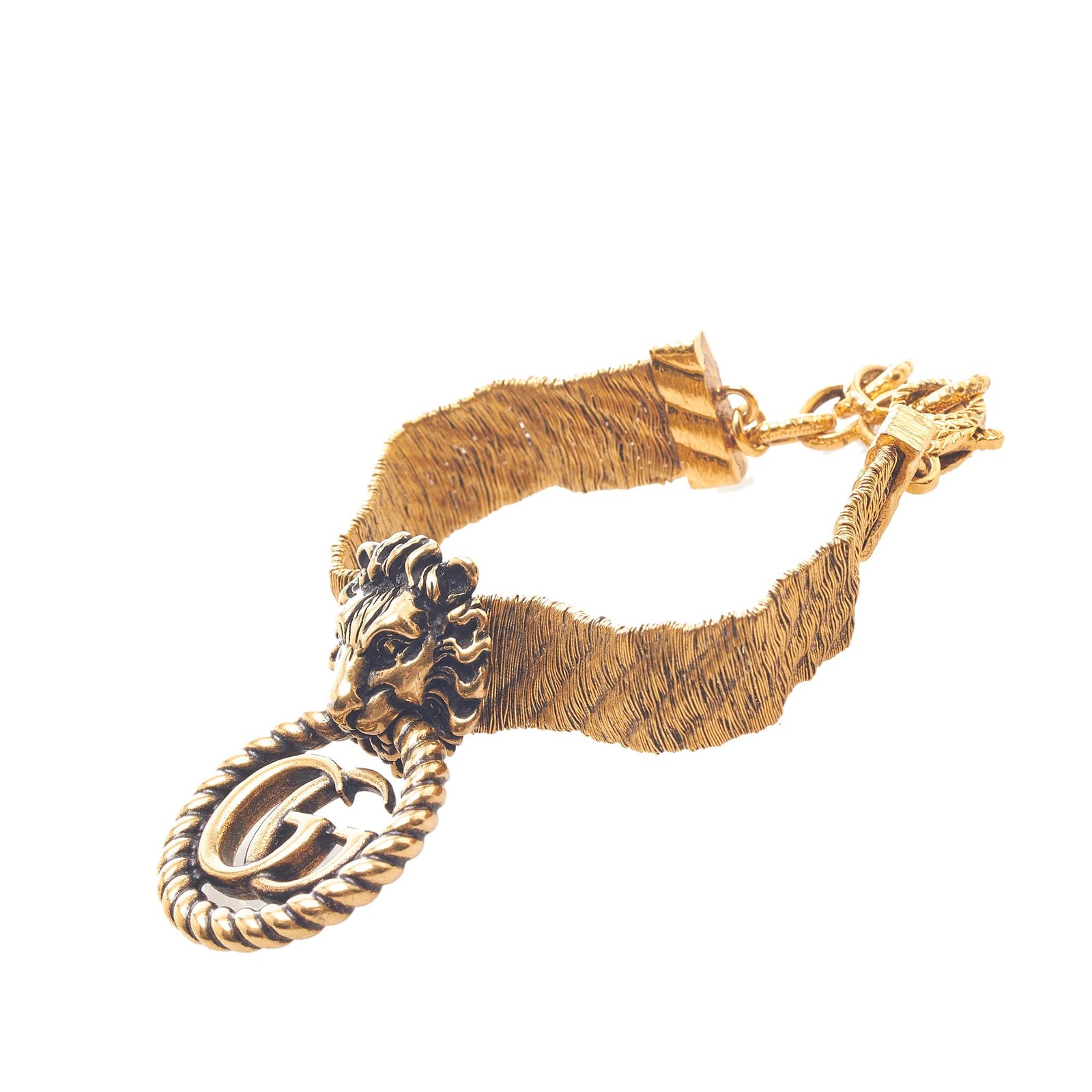 Gucci lion head bracelet hot sale