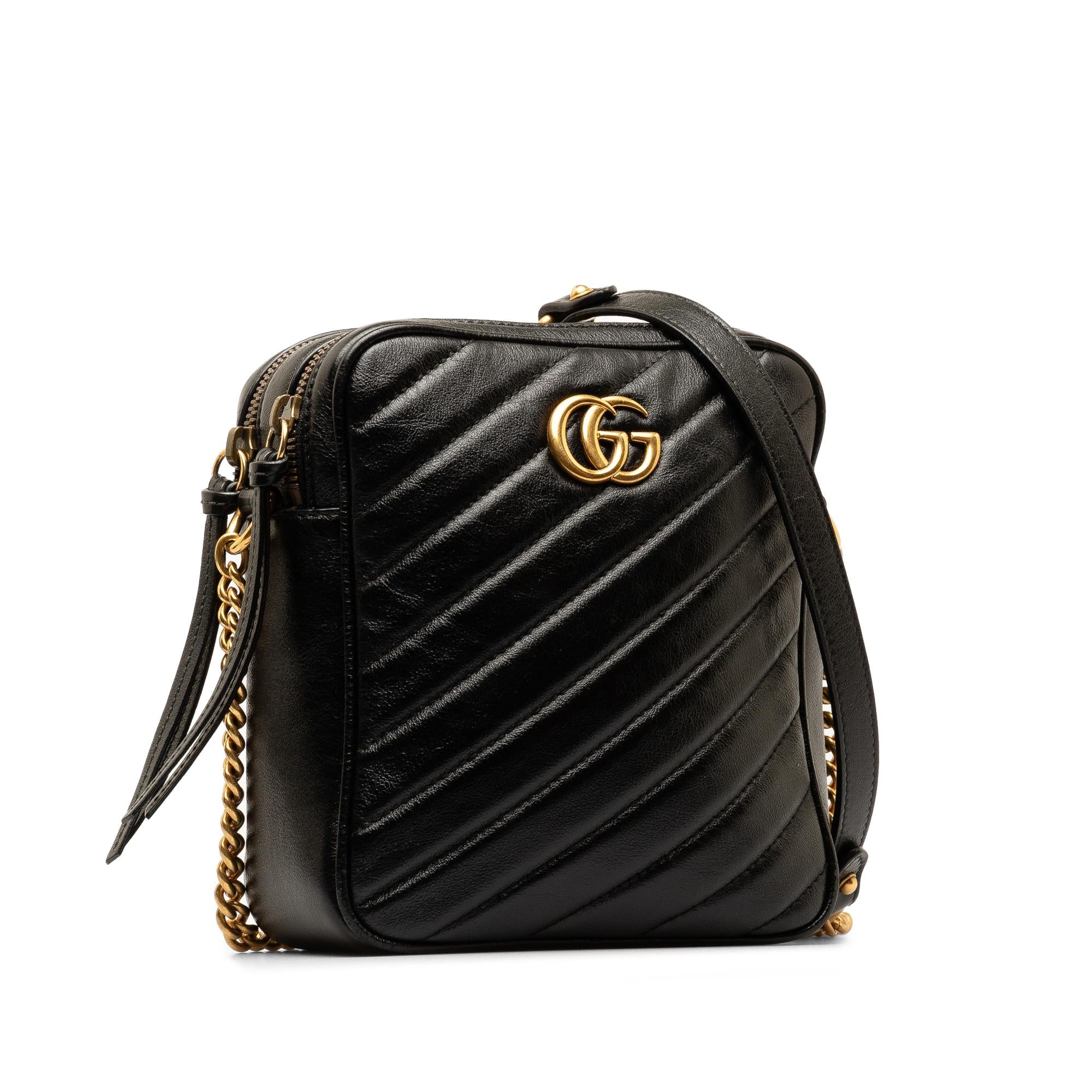 Gucci GG Marmont Double Zip Camera Bag (SHG-KSLWSR)