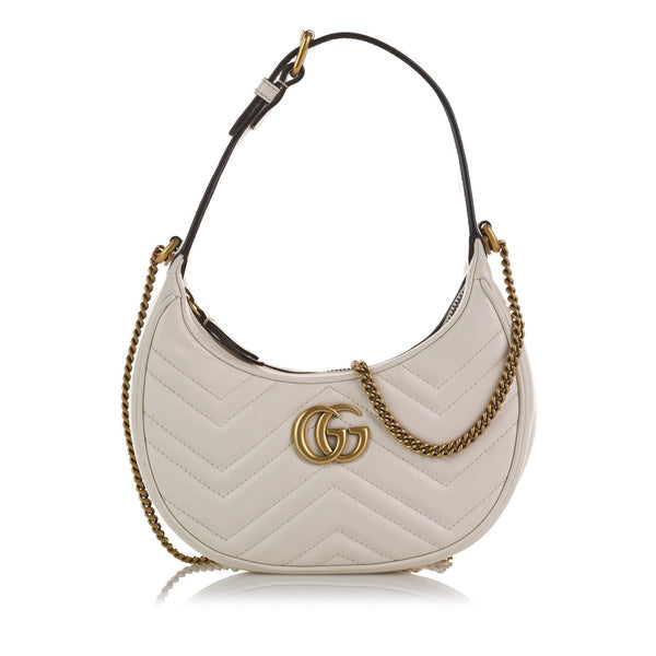 Gucci GG Marmont Half Moon Shaped Mini Bag (SHG-2ogQz6)