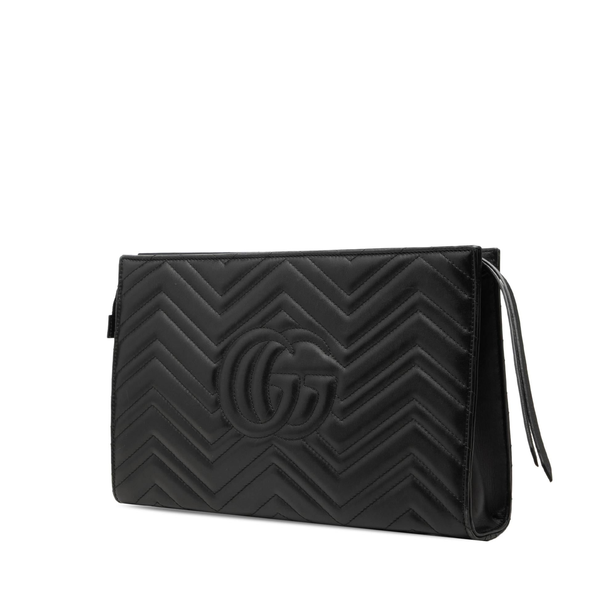 Gucci GG Marmont Heart Matelasse Calfskin Clutch
