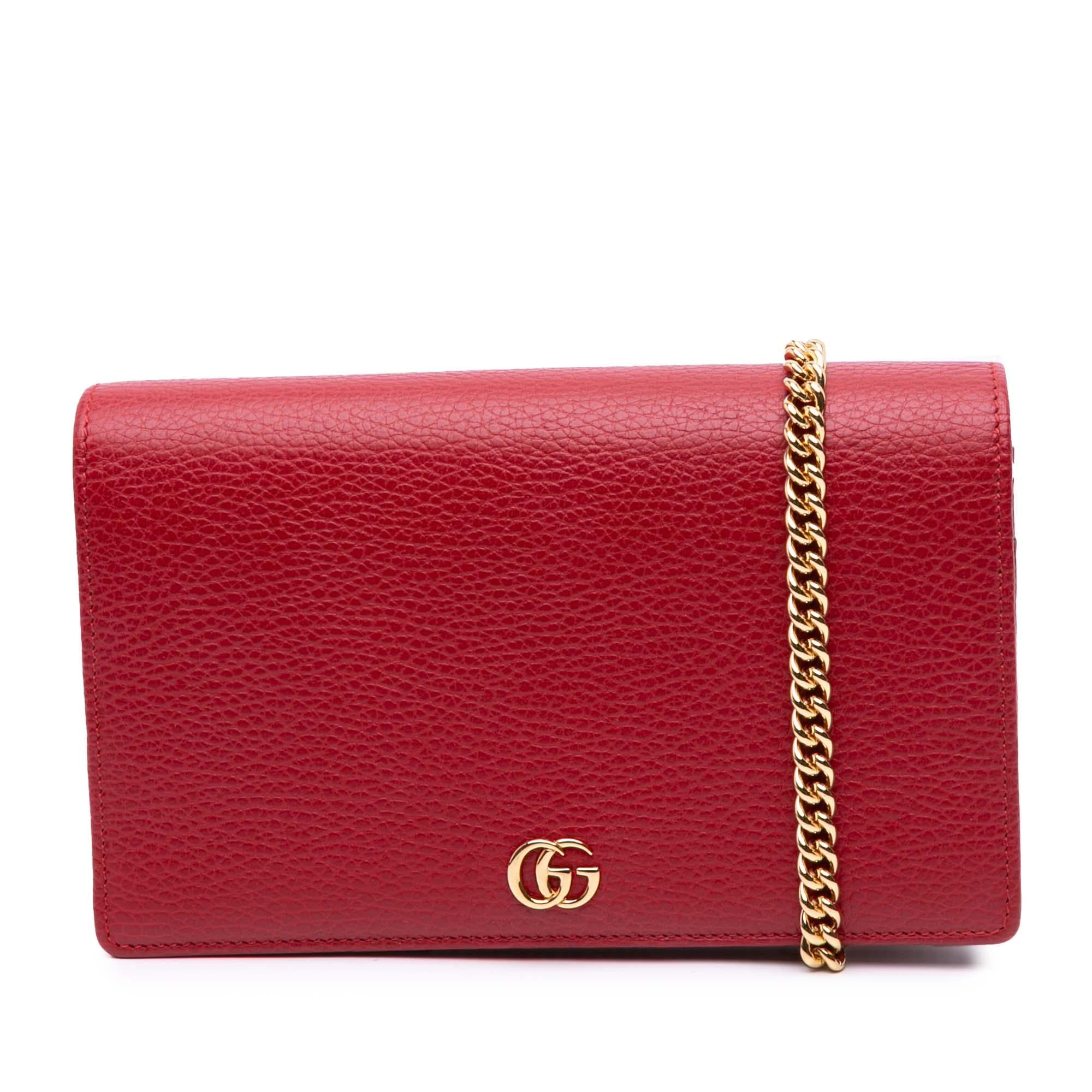 Gucci GG Marmont Leather Wallet On Chain