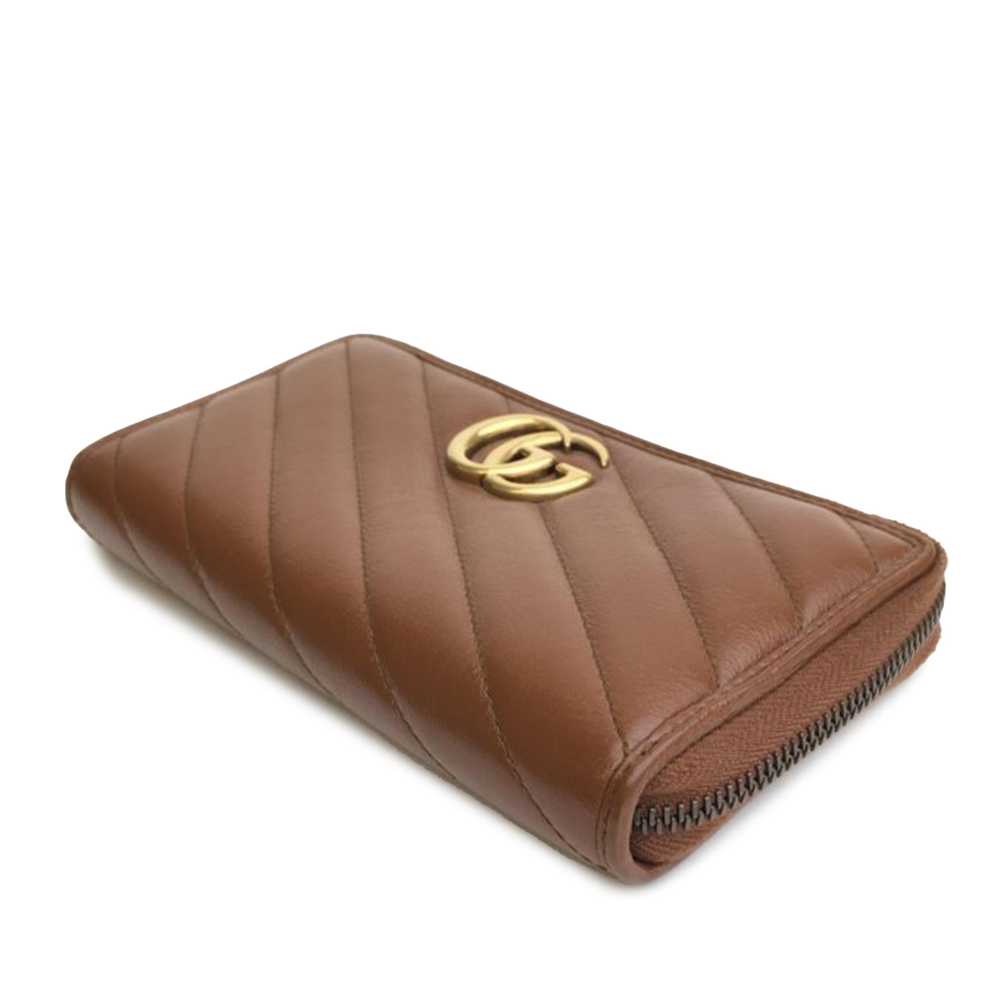 Gucci GG Marmont Leather Zip Around Wallet (SHG-f0wtVE)