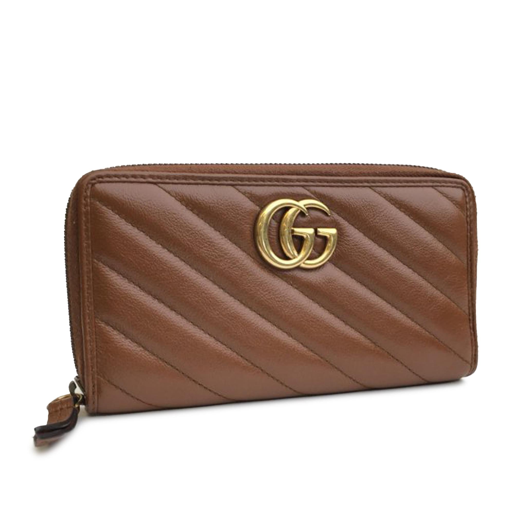 Gucci GG Marmont Leather Zip Around Wallet (SHG-f0wtVE)