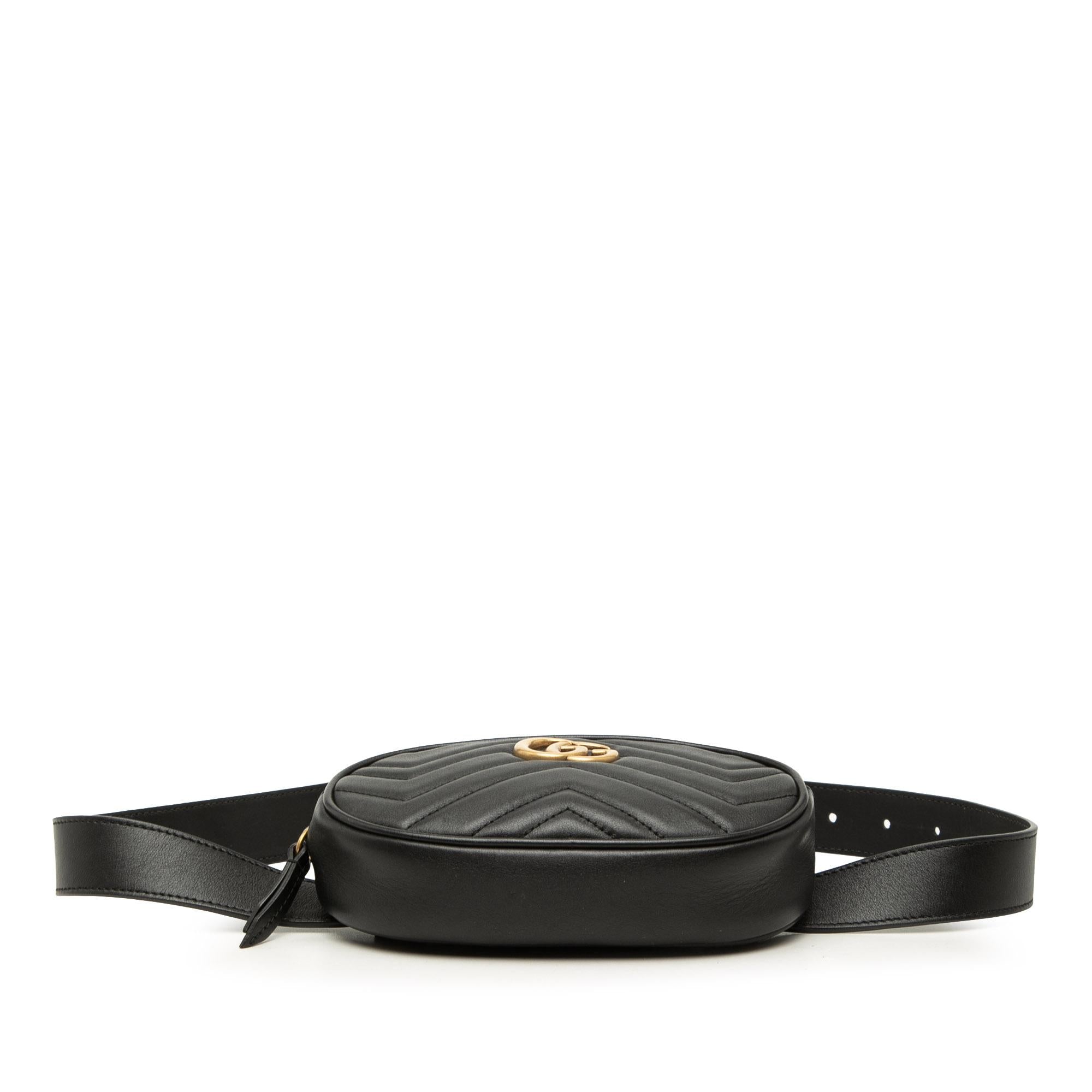 Gucci GG Marmont Matelasse Calfskin Belt Bag