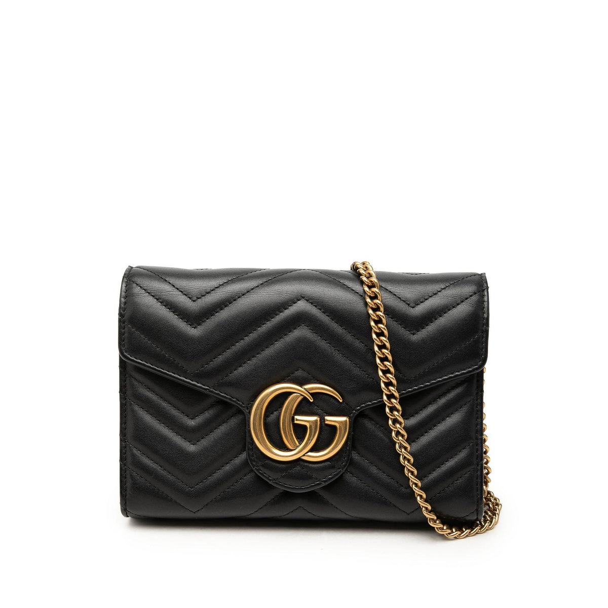 Gucci GG Marmont Matelasse Calfskin Wallet On Chain